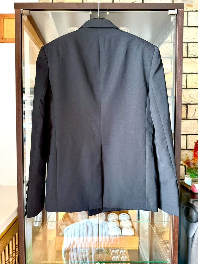 Saint Laurent Paris Saint laurent paris 22fw poster black satin gun-neck smokin Size 46R - 4 Thumbnail