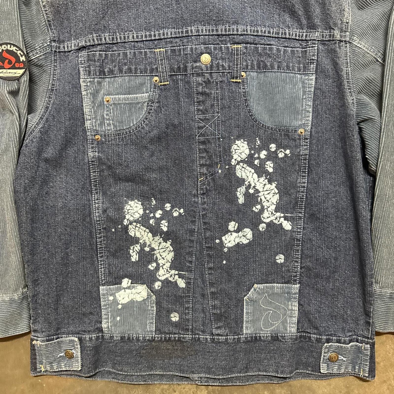 Vintage Vintage Y2K Deadstock Davoucci Corduroy Denim Jean Jacket Size US XL / EU 56 / 4 - 2 Thumbnail