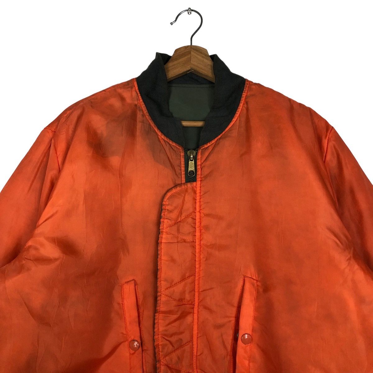 Japanese Brand 🔥Vtg Reversible Bomber Jacket Military Design Issey Miyake Size US M / EU 48-50 / 2 - 15 Thumbnail