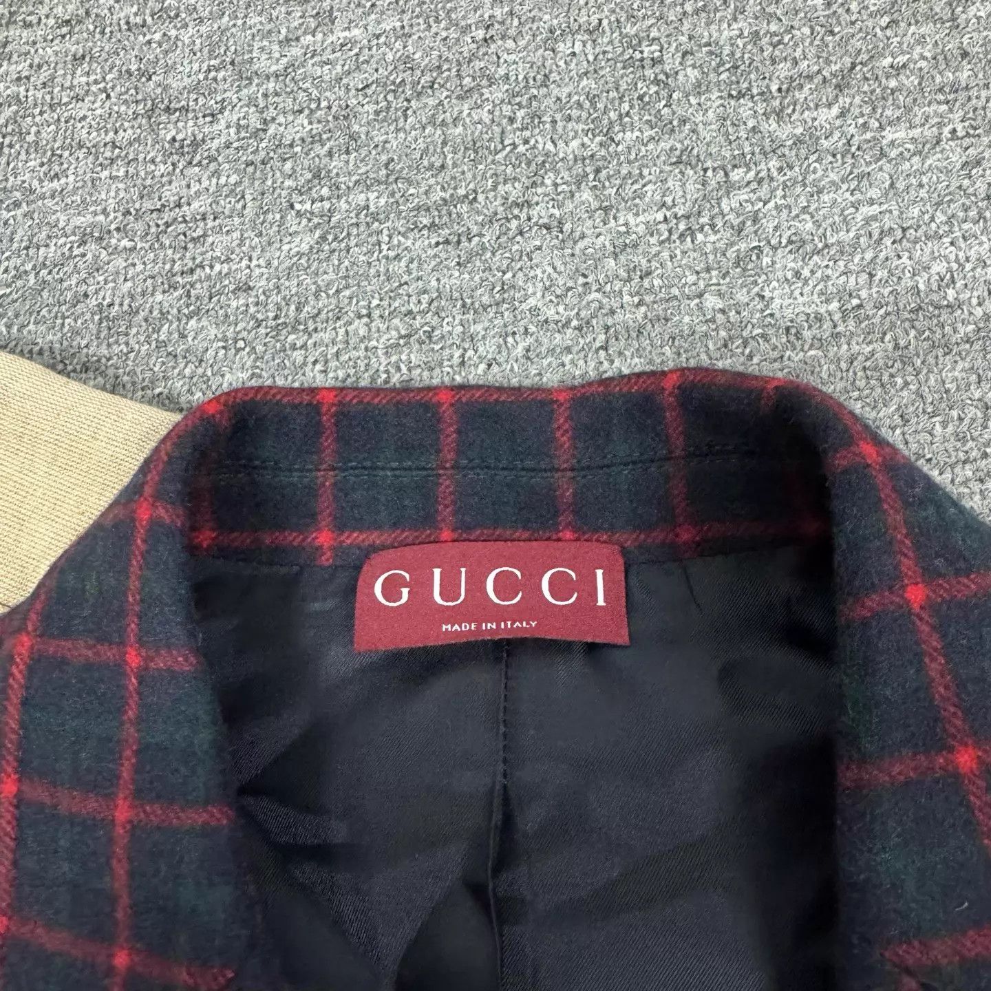Gucci Gucci Black Red Check Embroidered Logo 50 99 New Blazer Size 50R - 6 Thumbnail