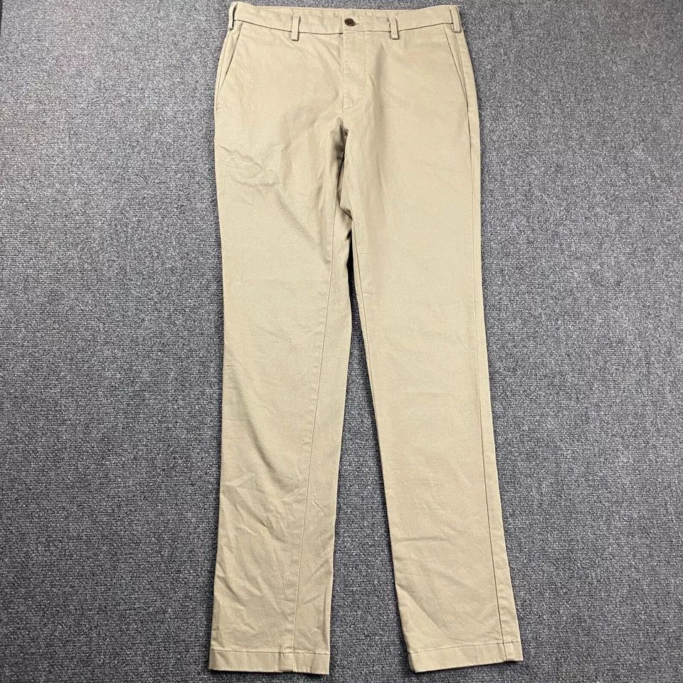 Uniqlo Uniqlo Pants Mens 31x34 Beige Chino Casual Straight Leg Size US 31 - 1 Thumbnail