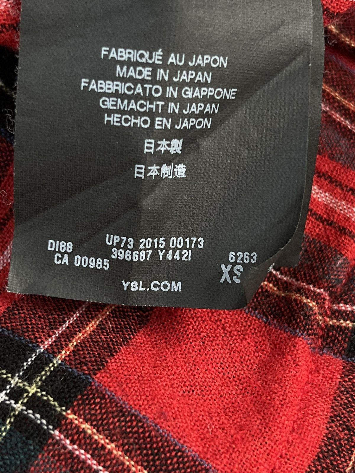 Saint Laurent Paris FW15 Saint Laurent Red Wool Flannel by Hedi Slimane Size XS / US 0-2 / IT 36-38 - 5 Thumbnail