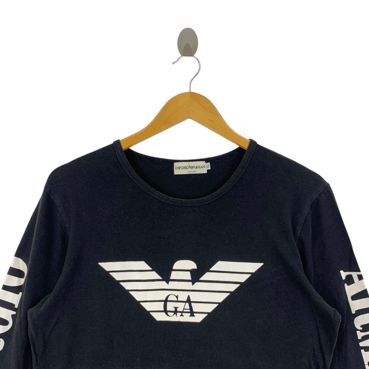 Emporio Armani Vintage EMPORIO ARMANI GIORGIO Stock Logo Tee Shirt Size XL / US 12-14 / IT 48-50 - 2 Thumbnail