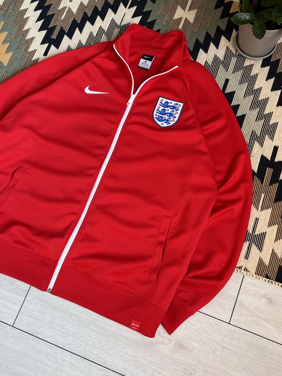 Nike Nike Team England 2016 Evro Football Soccer Anthem Track Top Size US XL / EU 56 / 4 - 4 Thumbnail