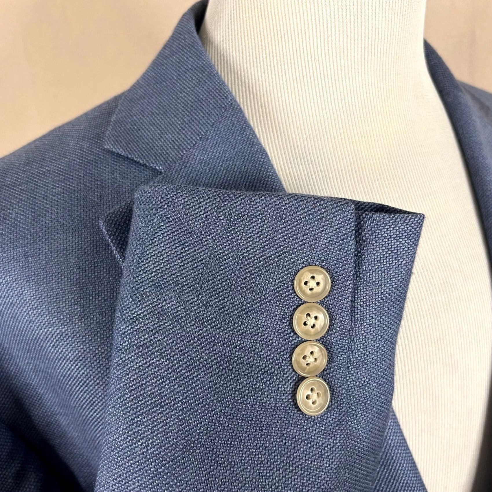 Doublet Oak Hill Sport Coat Blue Solid Two Button Double Vented 54R 56R Poly Rayon Size US L / EU 52-54 / 3 - 5 Thumbnail