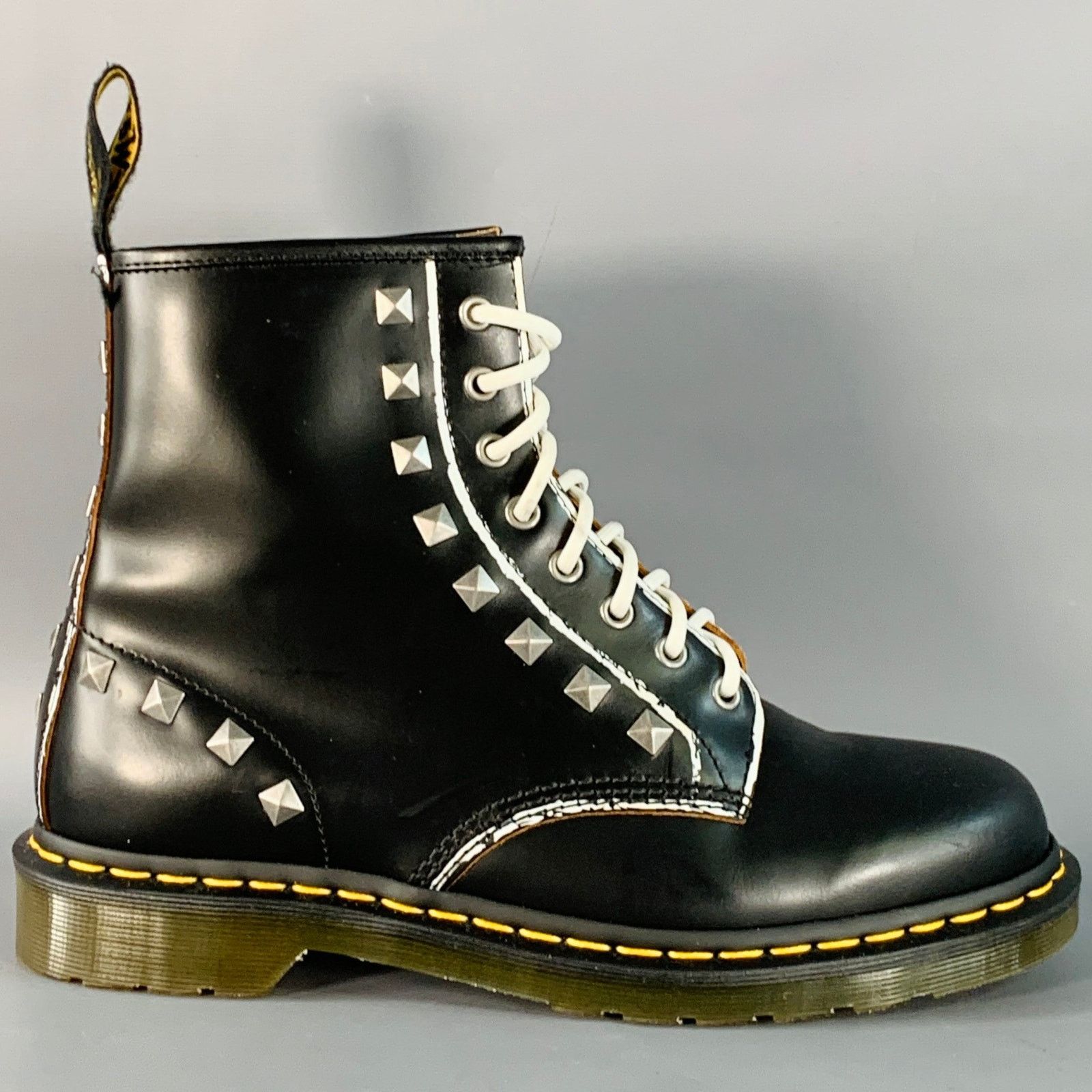Dr. Martens Size 11 1460 Stud Black Leather Studded Lace-Up Ankle Boots Size US 11 / EU 44 - 2 Thumbnail