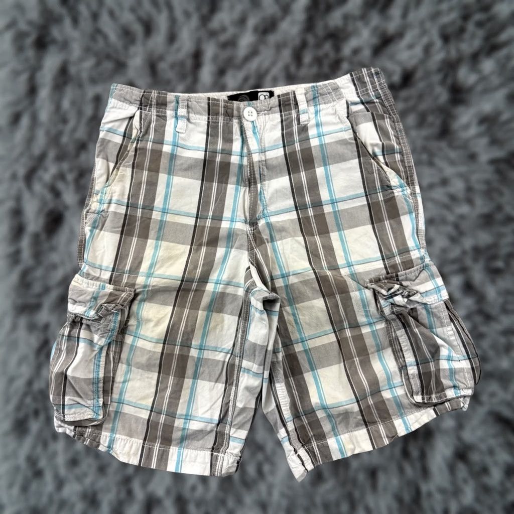 Ocean Pacific VINTAGE Ocean Pacific Shorts Mens 30 Blue Plaid Cargo Skate Surf Casual Y2K Size US 33 - 1 Thumbnail