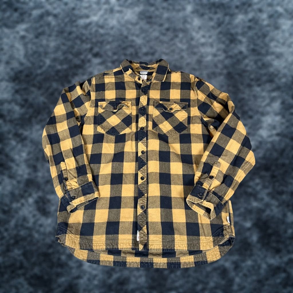Rab Rab Button-Up Shirt XL Gold Check Flannel Cotton Men Size US XL / EU 56 / 4 - 1 Thumbnail