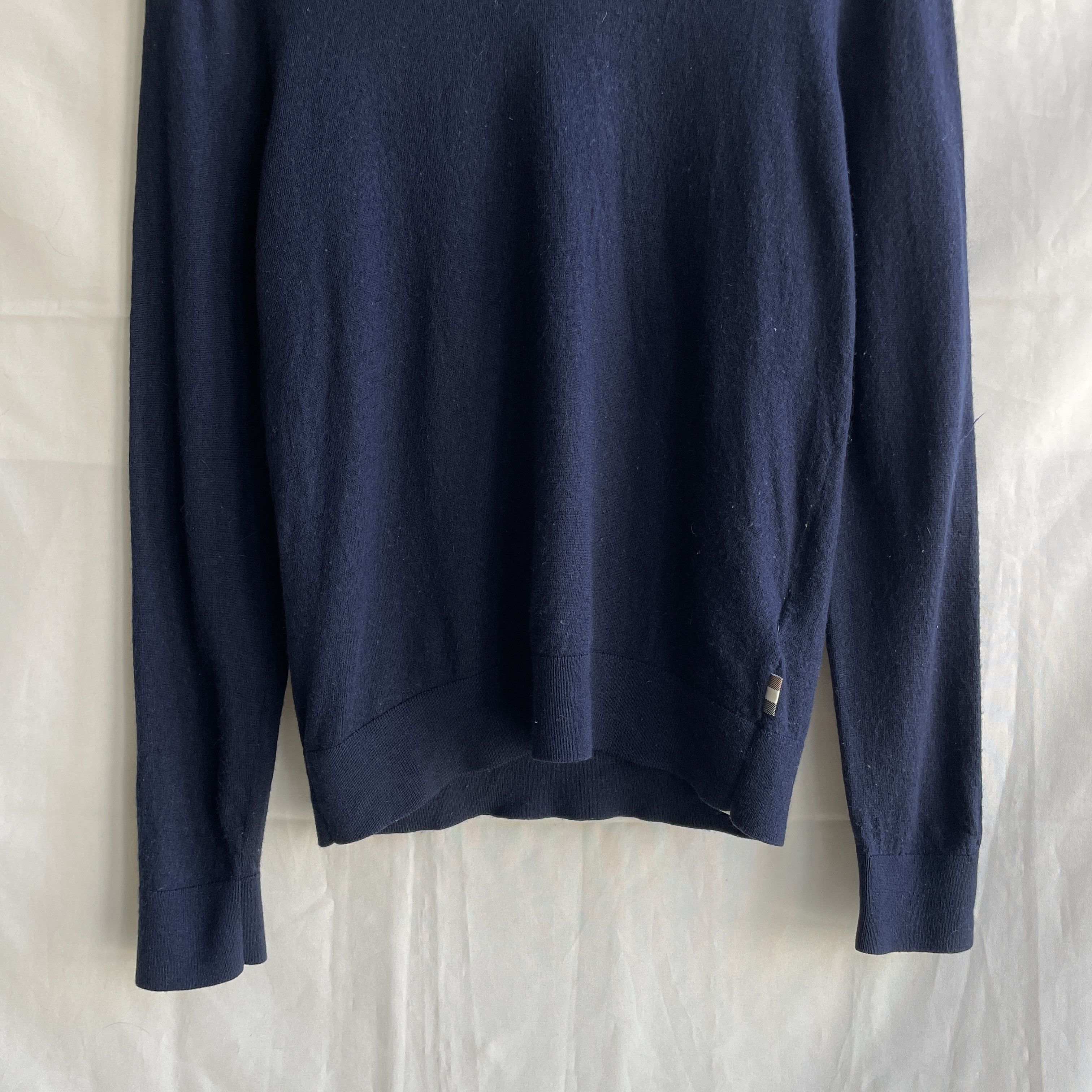 Aquascutum Aquascutum Merino Wool 1/4 Zip Navy Sweater Size M Size US M / EU 48-50 / 2 - 5 Thumbnail