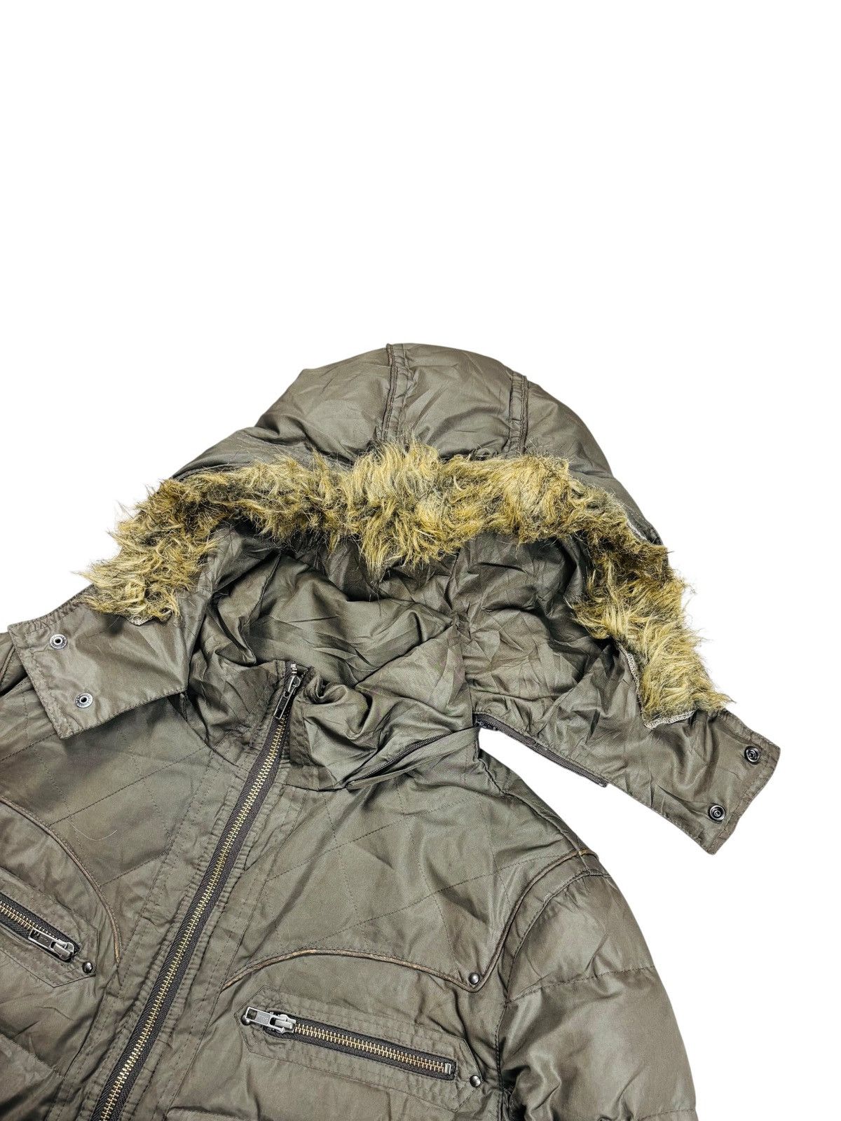 Shellac 2000s Schlussel - Fur Hoodie Biker Jacket Size US M / EU 48-50 / 2 - 8 Thumbnail