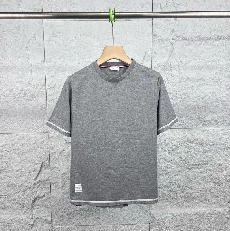 Thom Browne Thom Browne Men's Gray Cotton T-shirt 0089 Size US M / EU 48-50 / 2 - 1 Thumbnail