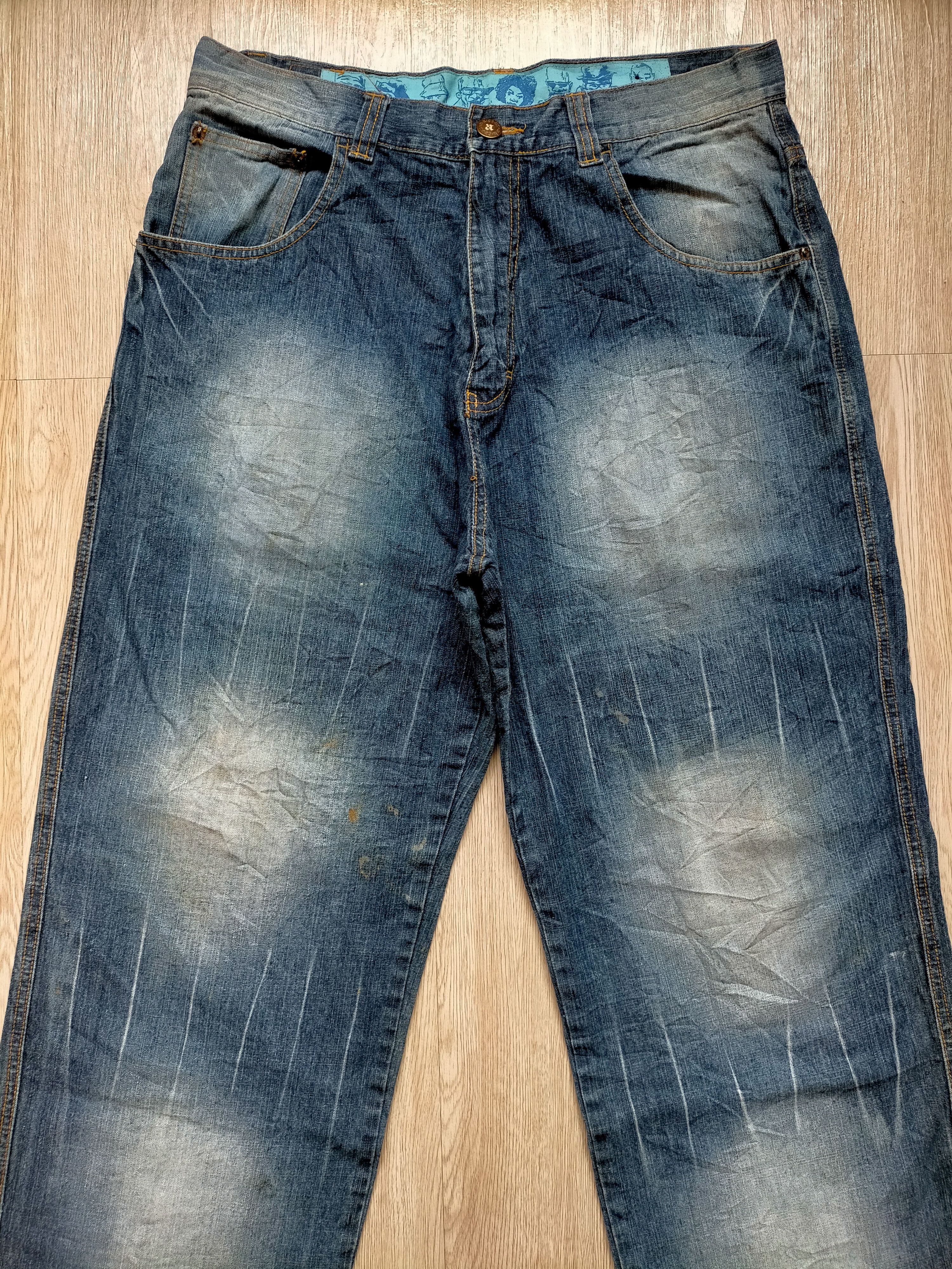 JNCO × Japanese Brand Akcess Baggy Vtg 90s Hip Hop Skate Style Denim Size US 34 / EU 50 - 3 Thumbnail