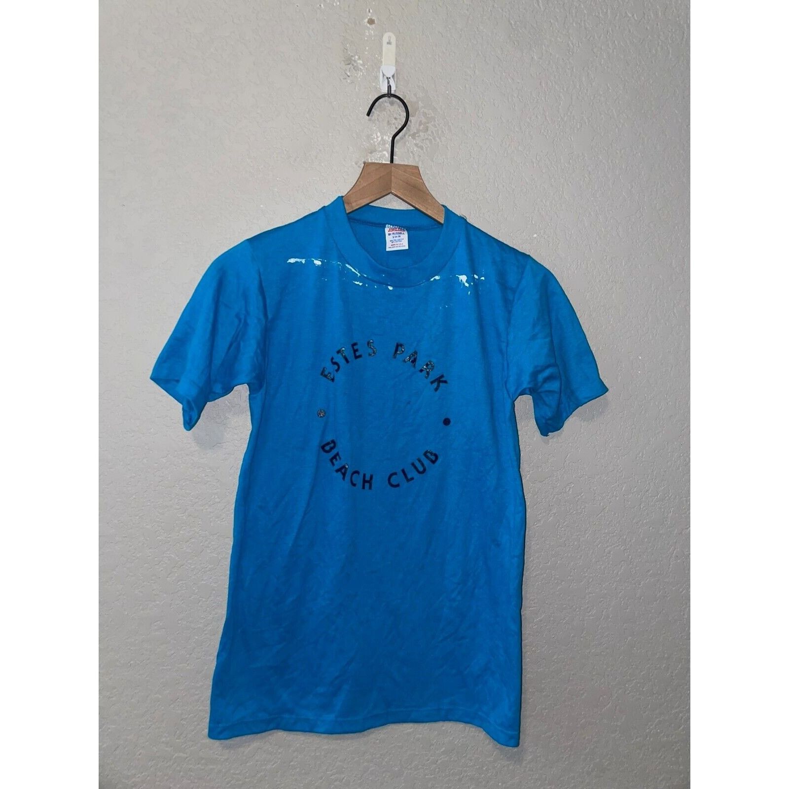 Jerzees Vintage Estes Park Shirt Beach Club Blue Tee 80s VTG Small Size US S / EU 44-46 / 1 - 1 Thumbnail