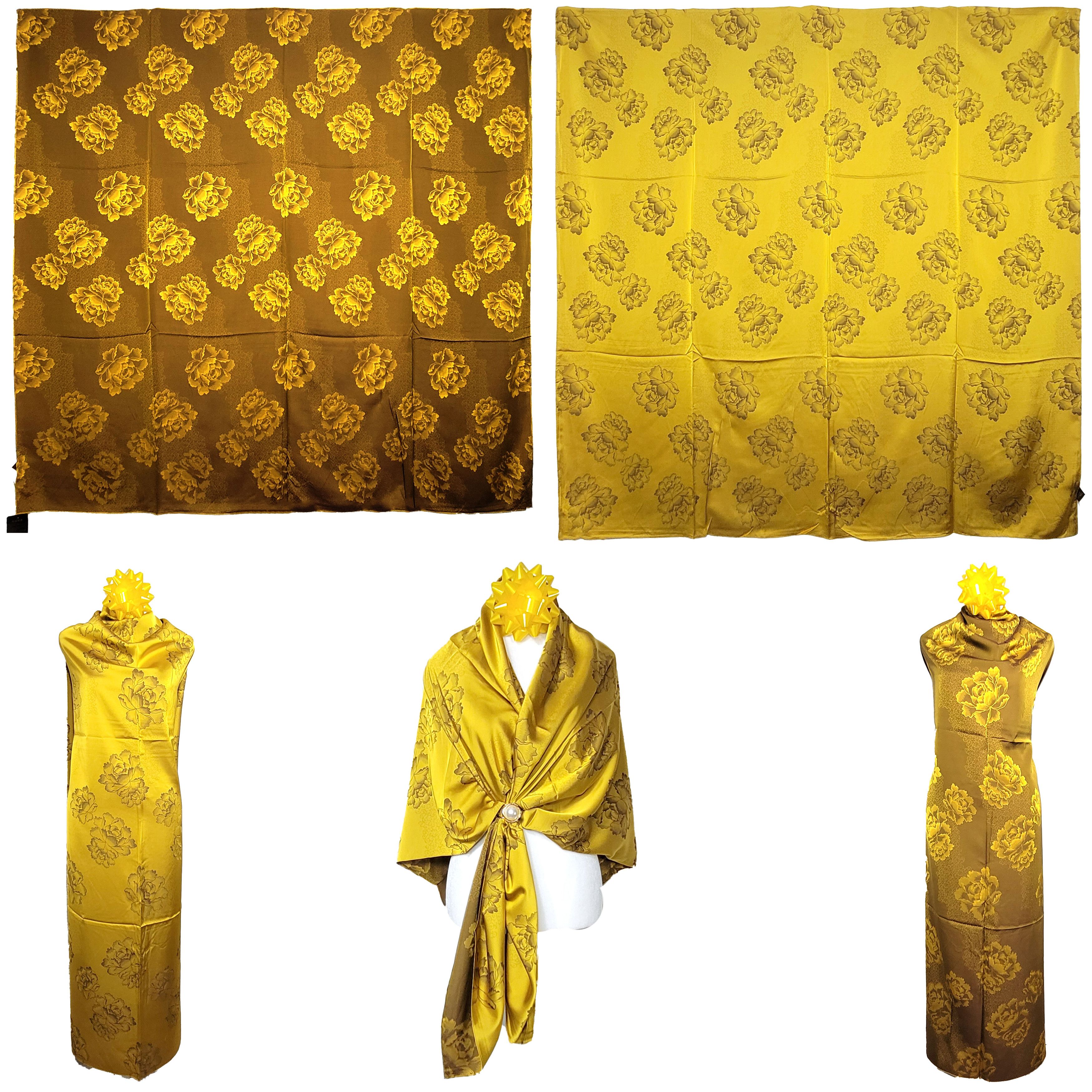 Other NWT Double-Sided Silk Scarf 52"x52" Large Square Wrap 3003 Size ONE SIZE - 1 Thumbnail