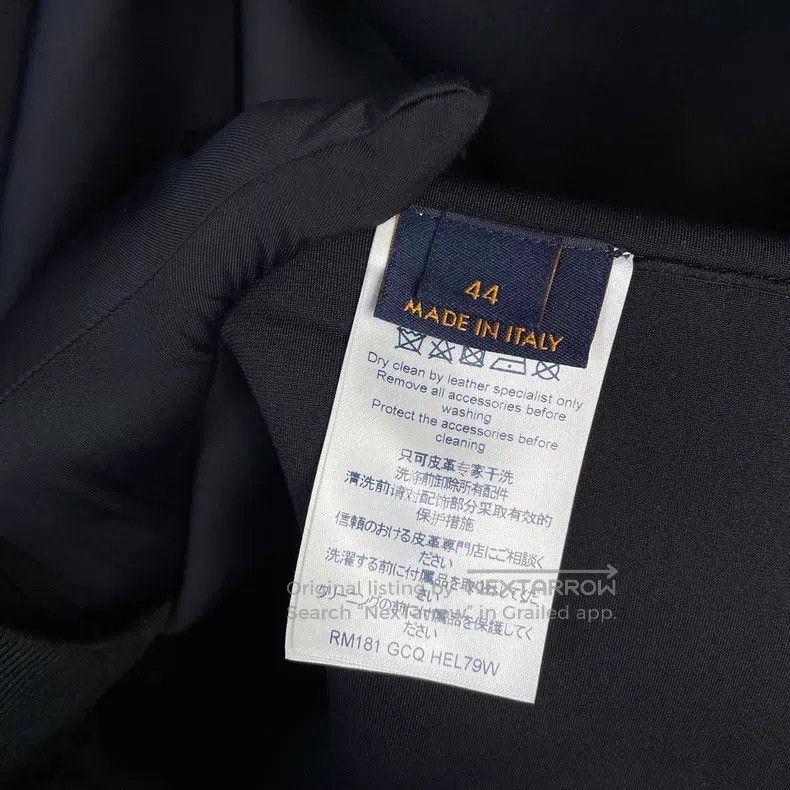 Louis Vuitton Louis Vuitton Dark Blue Hooded Zip Leather Jacket Size US S / EU 44-46 / 1 - 6 Thumbnail