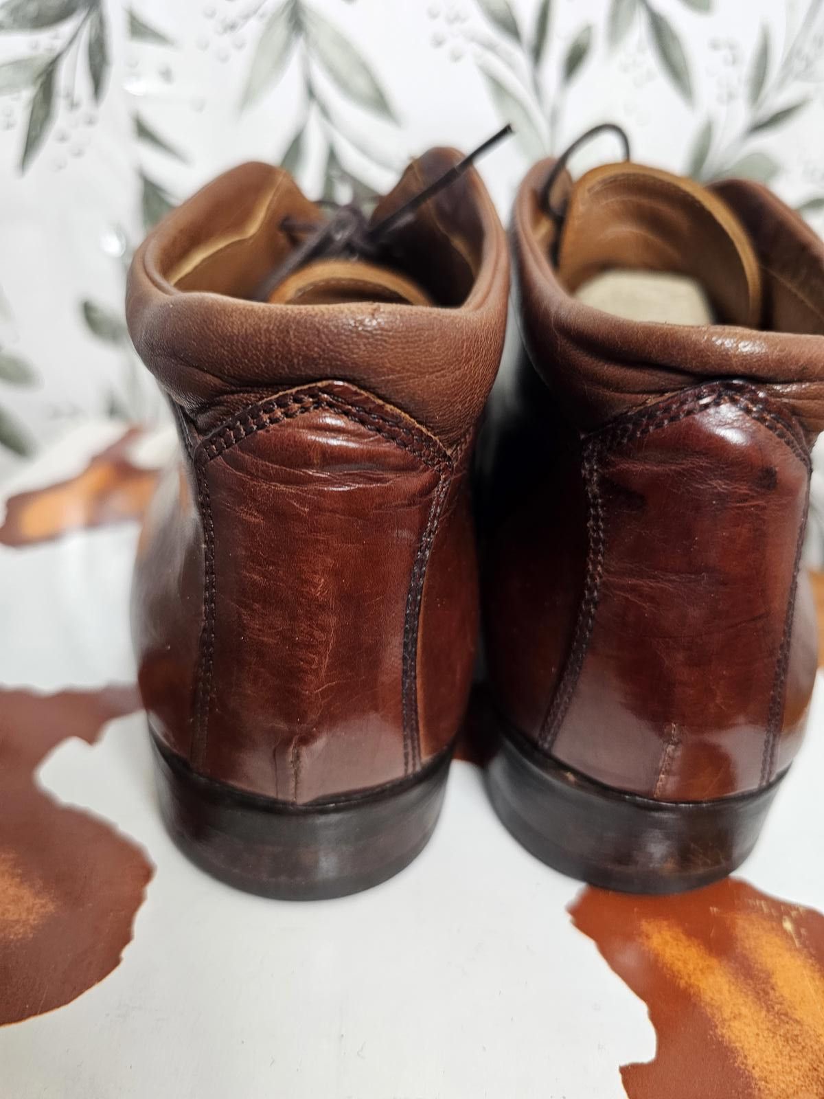 Johnston & Murphy Johnston & Murphy Shoes Brown Mens Size 9.5 Leather Hightops Size US 9.5 / EU 42-43 - 7 Thumbnail