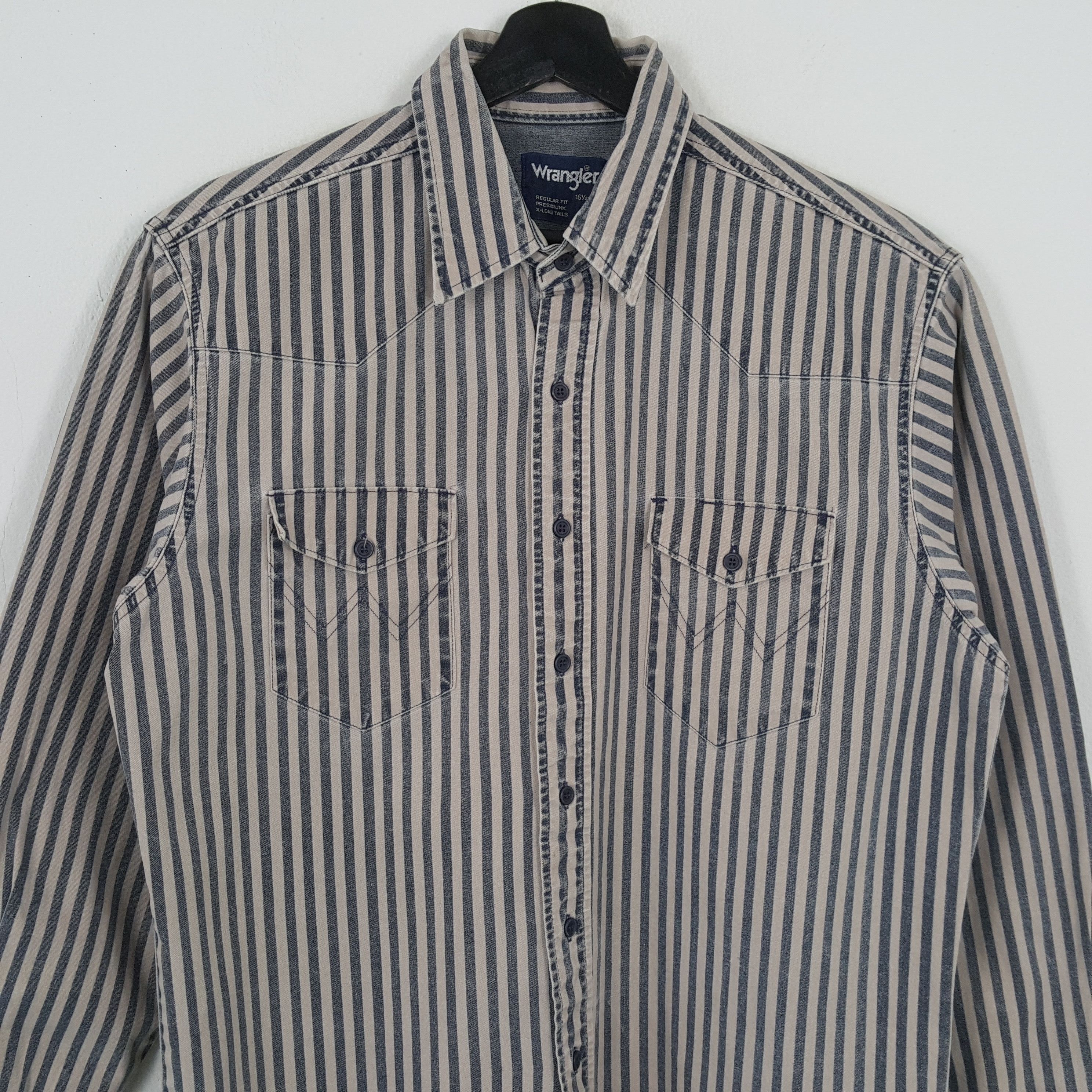 Vintage × Wrangler WRANGLER Classic Style Casual Shirt Size US XL / EU 56 / 4 - 2 Thumbnail
