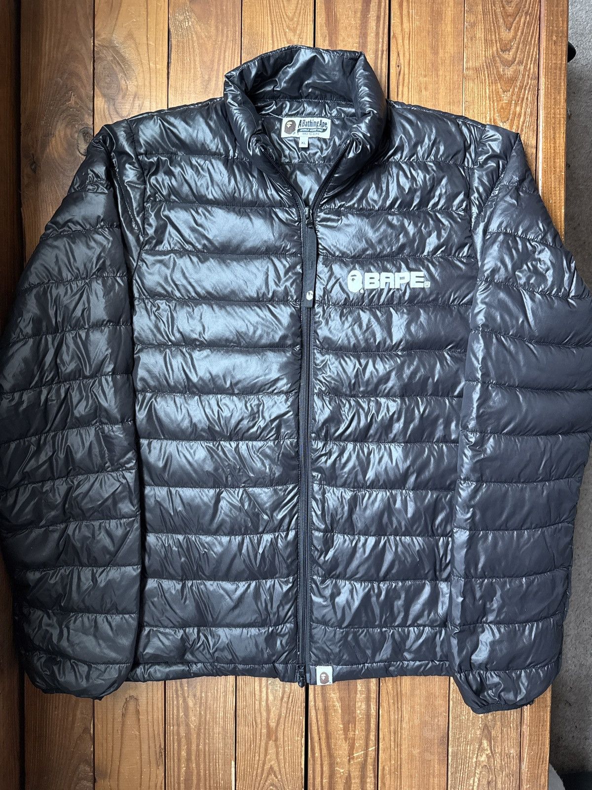 Bape A Bathing Ape Black Down Puffer Jacket Size US XL / EU 56 / 4 - 1 Thumbnail