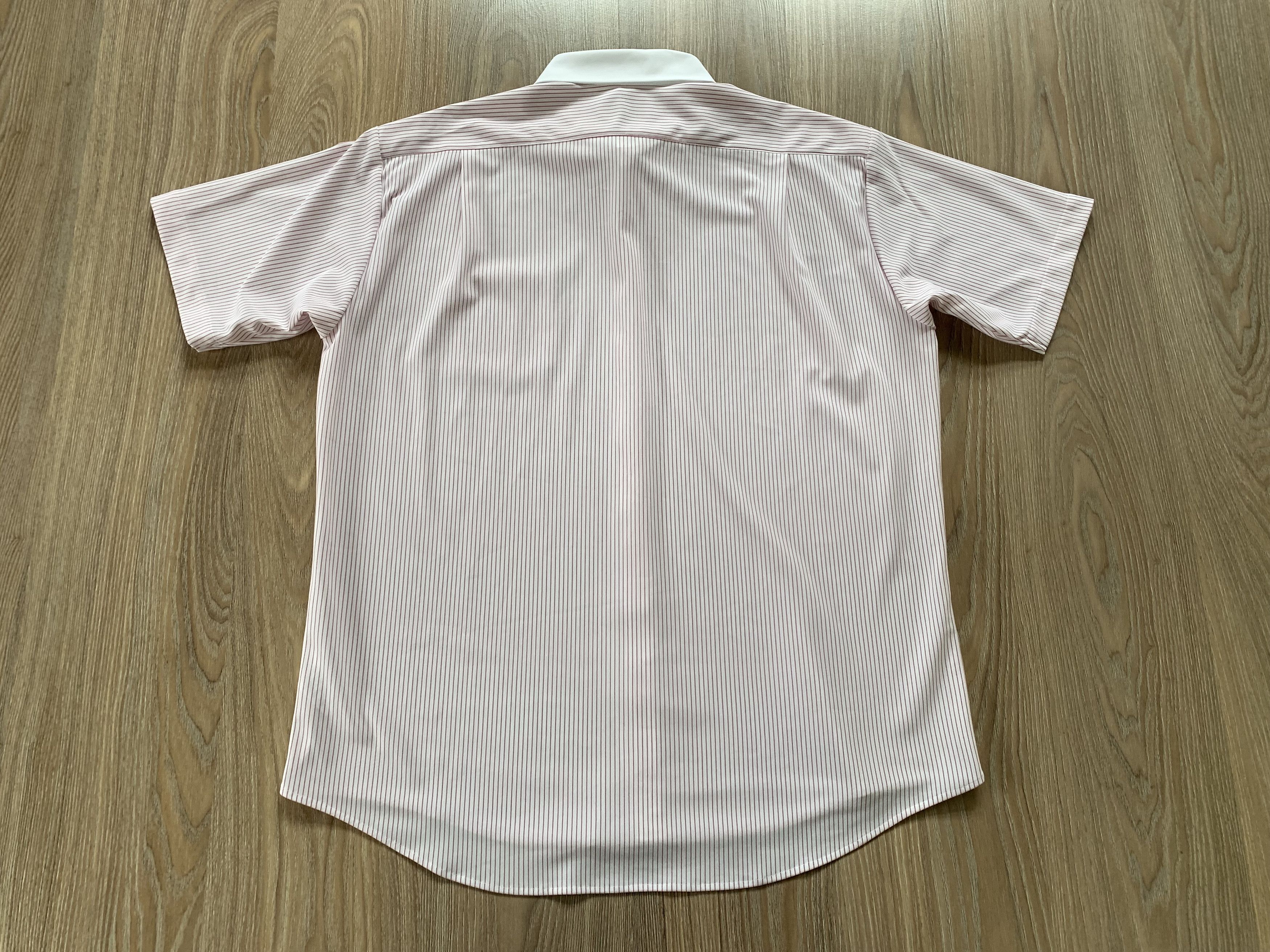 Japanese Brand Aoki Basic White Stripe Short Sleeve Japan Button Shirt Size US L / EU 52-54 / 3 - 3 Thumbnail