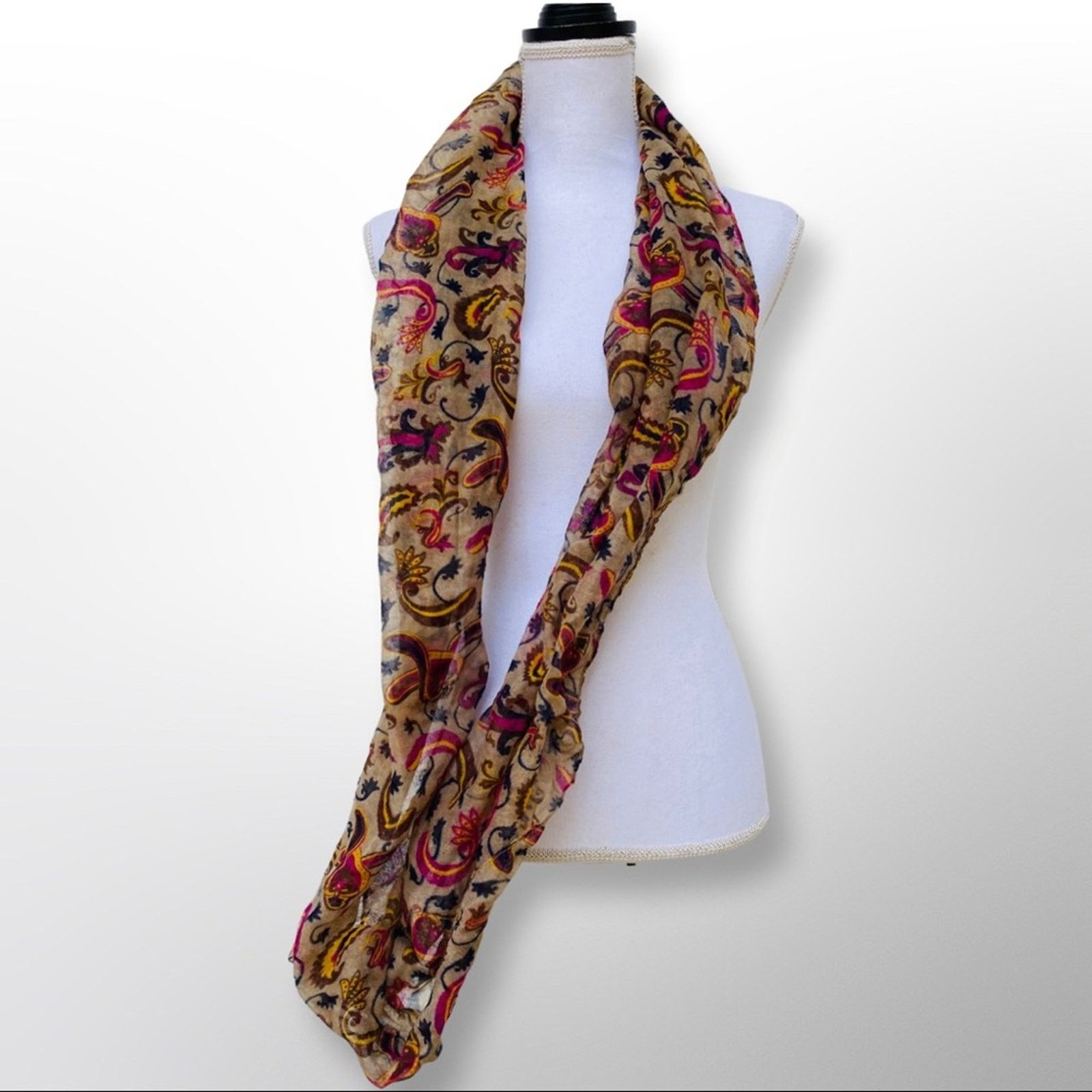 Goods Unbranded Paisley Infinity Scarf Size ONE SIZE - 4 Thumbnail