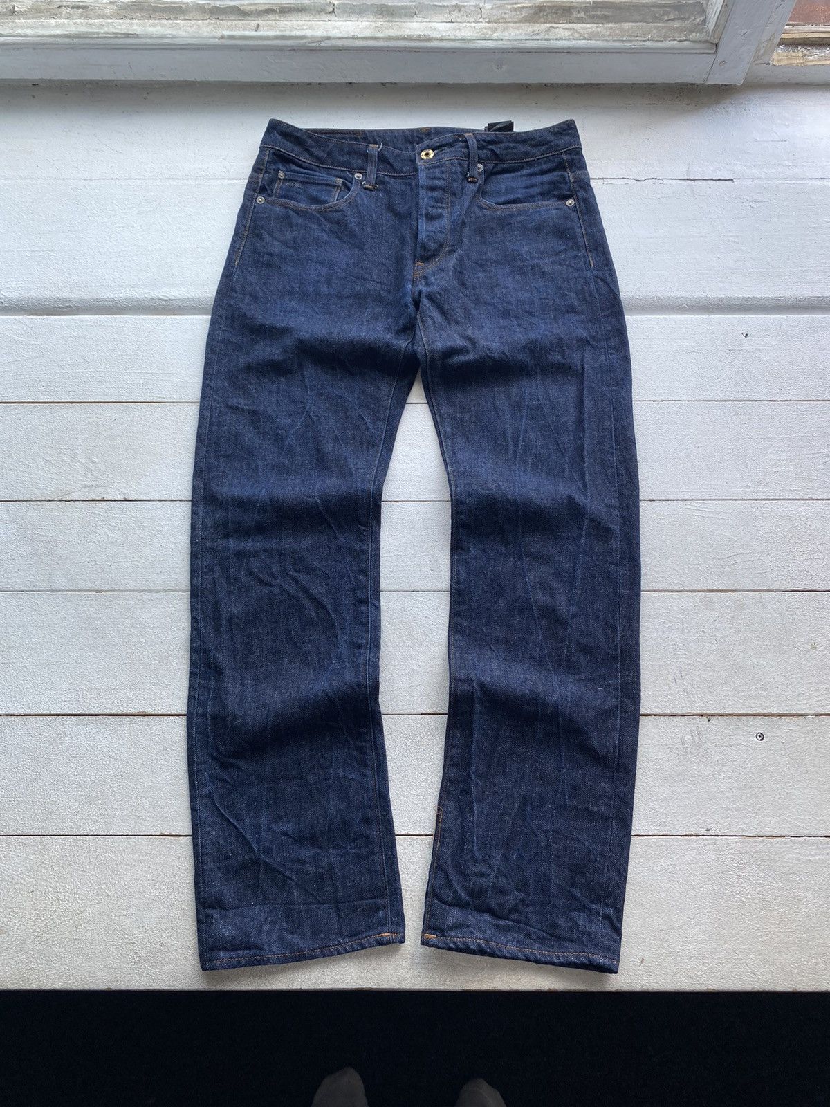 G-Star 🔗G Star opium punk 3301 straight mens jeans rock emo goth Size US 32 / EU 48 - 2 Thumbnail
