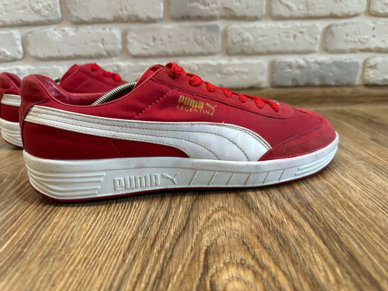 Puma Puma Red Argentina Kenny Daglish Part Suede Low Trainers Size US 10 / EU 43 - 6 Thumbnail