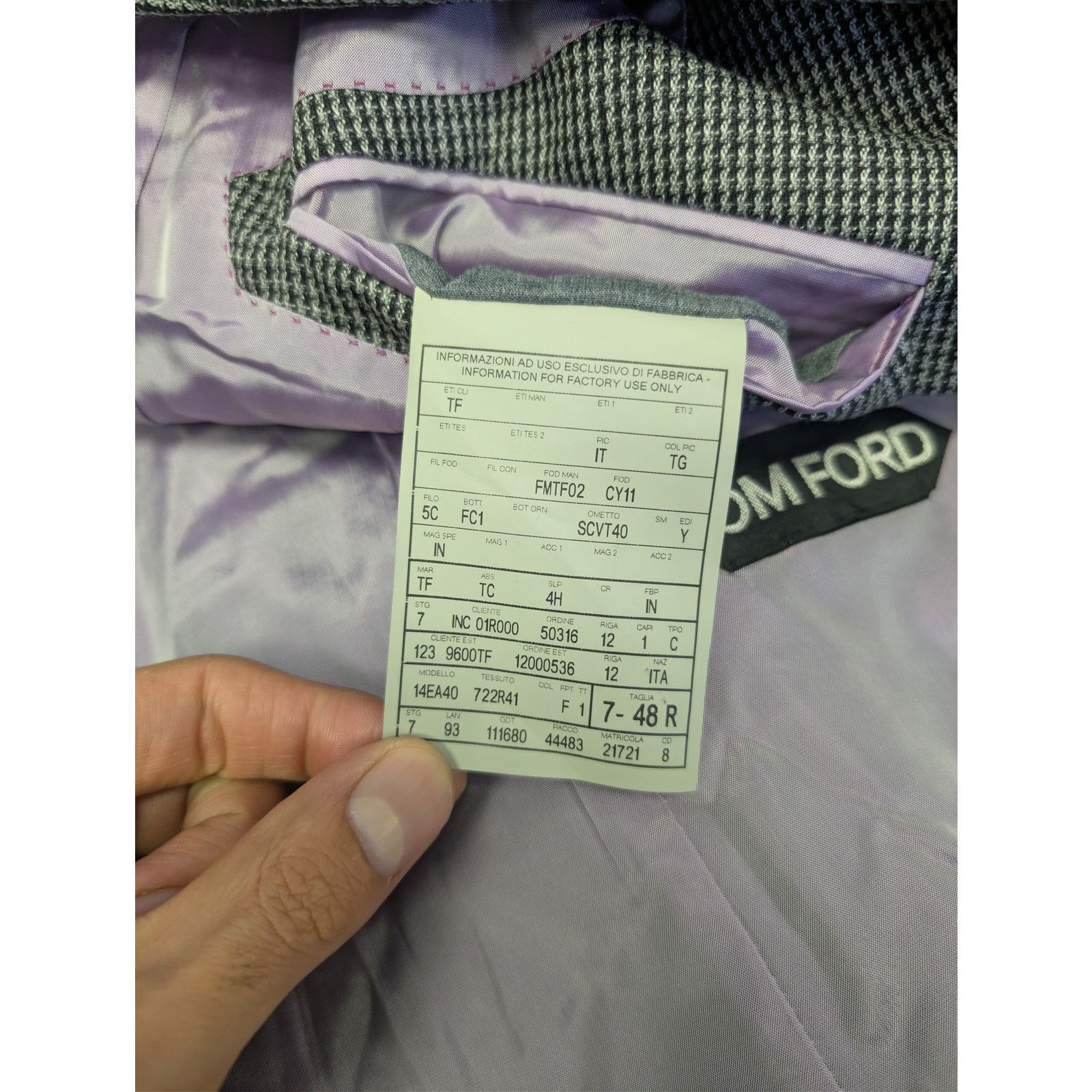 Tom Ford o1rshd1 CC20 Slim-Fit Puppytooth Wool Suit Jacket in Gray Size US M / EU 48-50 / 2 - 19 Thumbnail