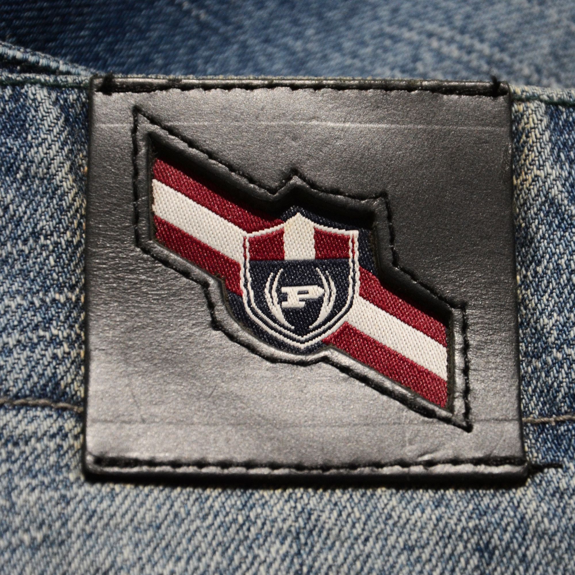 Phat Farm [Folded Discoloration] PF Denim Shorts 90s Hiphop Streetwear Size US 36 / EU 52 - 6 Thumbnail