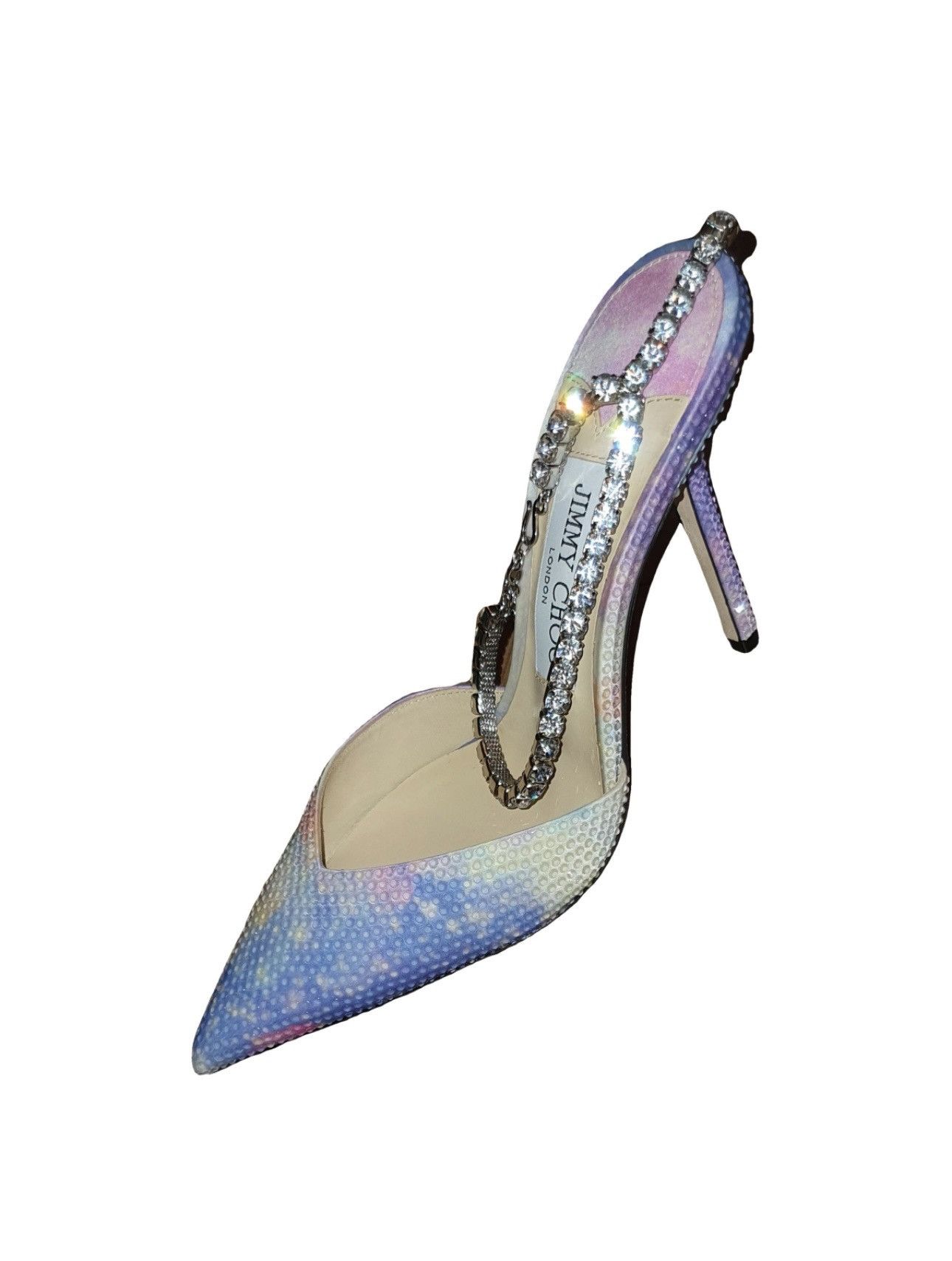 Jimmy Choo Jimmy Choo Saeda crystals all over,blue,pink, purple, 37 It Size US 7 / IT 37 - 1 Thumbnail