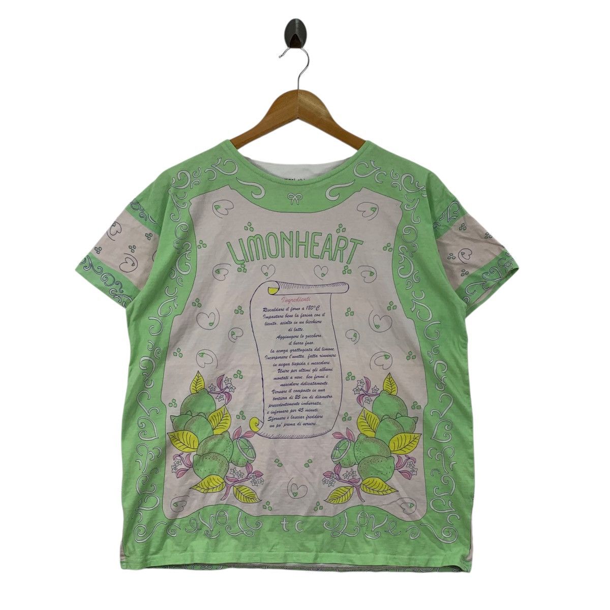 Tsumori Chisato TSUMORI CHISATO SLEEP Issey Miyake Heart Overprint Tshirt Size L / US 10 / IT 46 - 1 Thumbnail