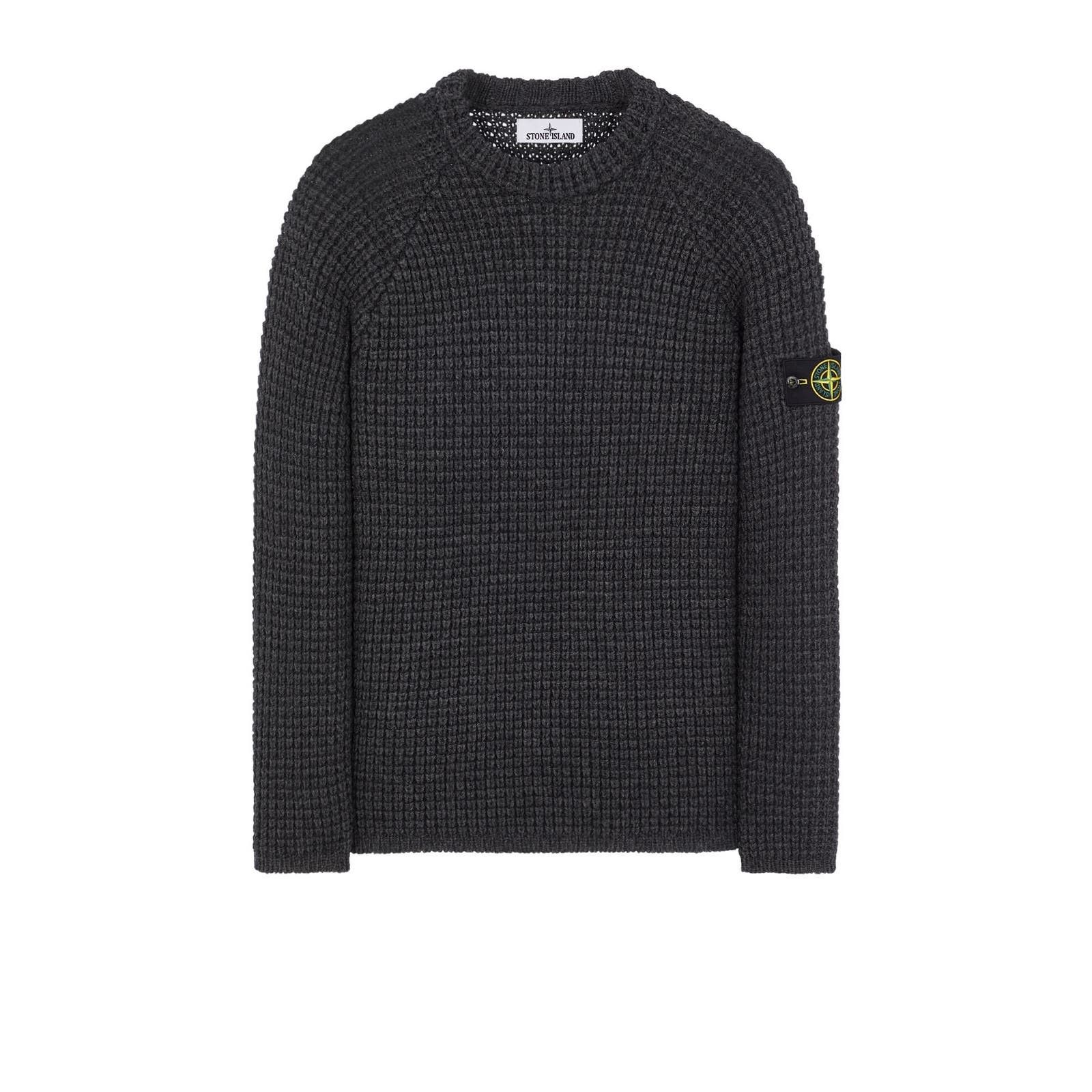 image of Sold On Pm Stone Island 502D5 Knit Sweater F/w ‘23 in Grey, Men's (Size Large)