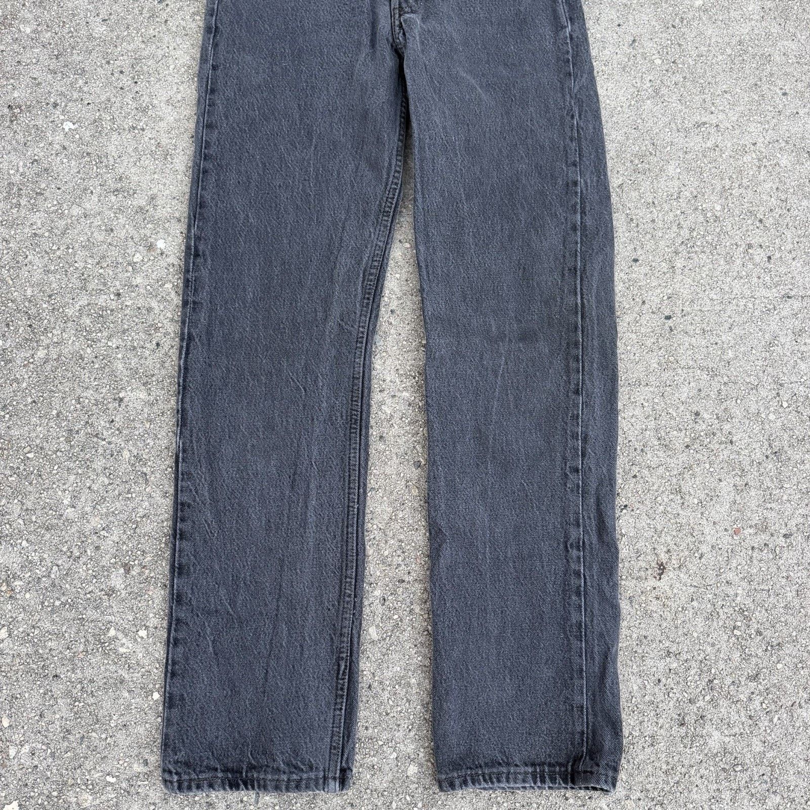 Levi's × Vintage Vintage 80s Levis 501 Faded Straight Black Denim Jeans 29x32 Size US 29 - 3 Thumbnail