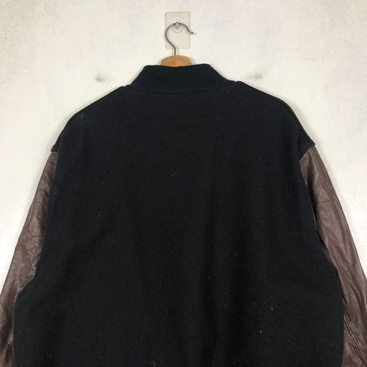 Vintage 📌VINTAGE VARSITY LEATHER JACKET SPORTING GOOD ISSEY MIYAKE Size US XL / EU 56 / 4 - 11 Thumbnail