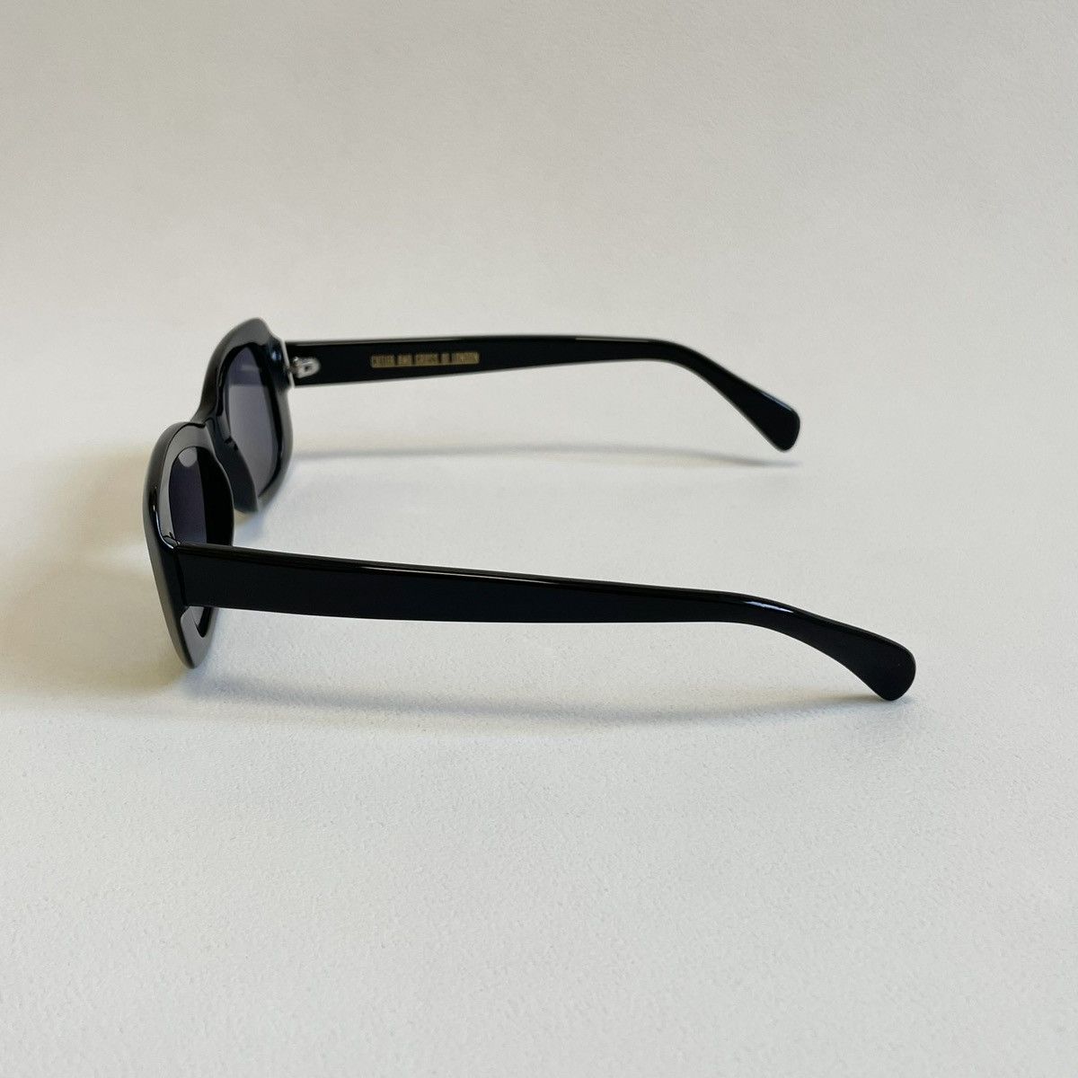Cutler and Gross Black 70s Style ‘Rounded Edge’ Sunglasses Size ONE SIZE - 9 Thumbnail