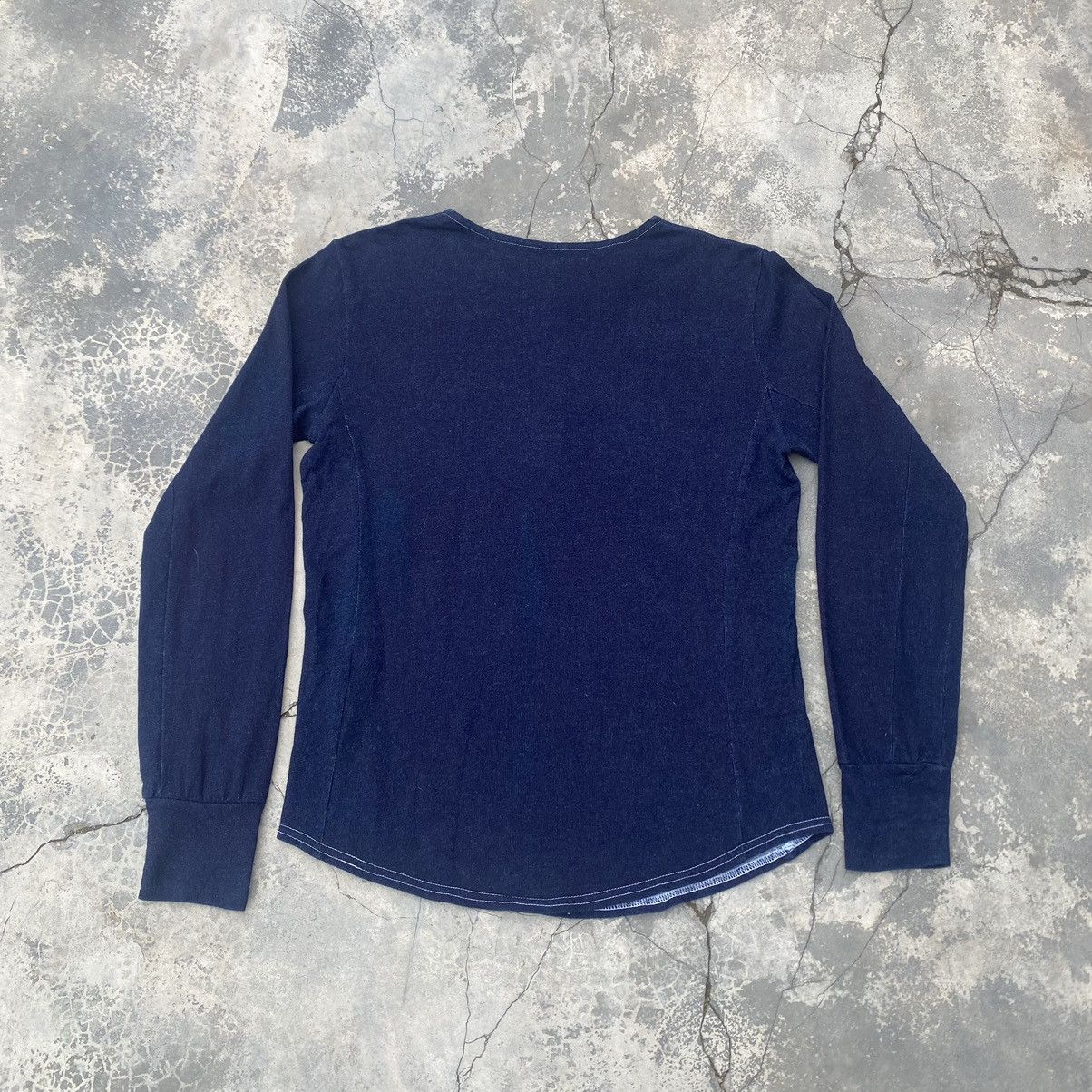 18 Waits The Harlem Henley Indigo French Terry Size US M / EU 48-50 / 2 - 3 Thumbnail