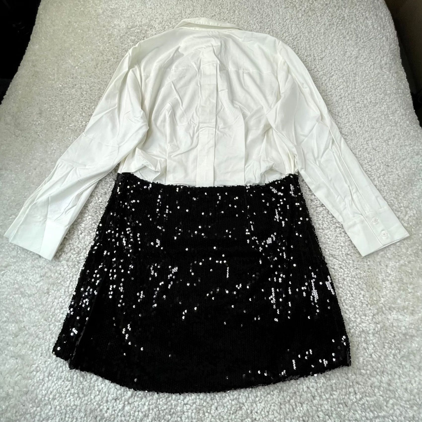 mare mare long sleeve knit sequin twofer mini dress Anthropologie Button Down Womens XL Dress anthropologie
