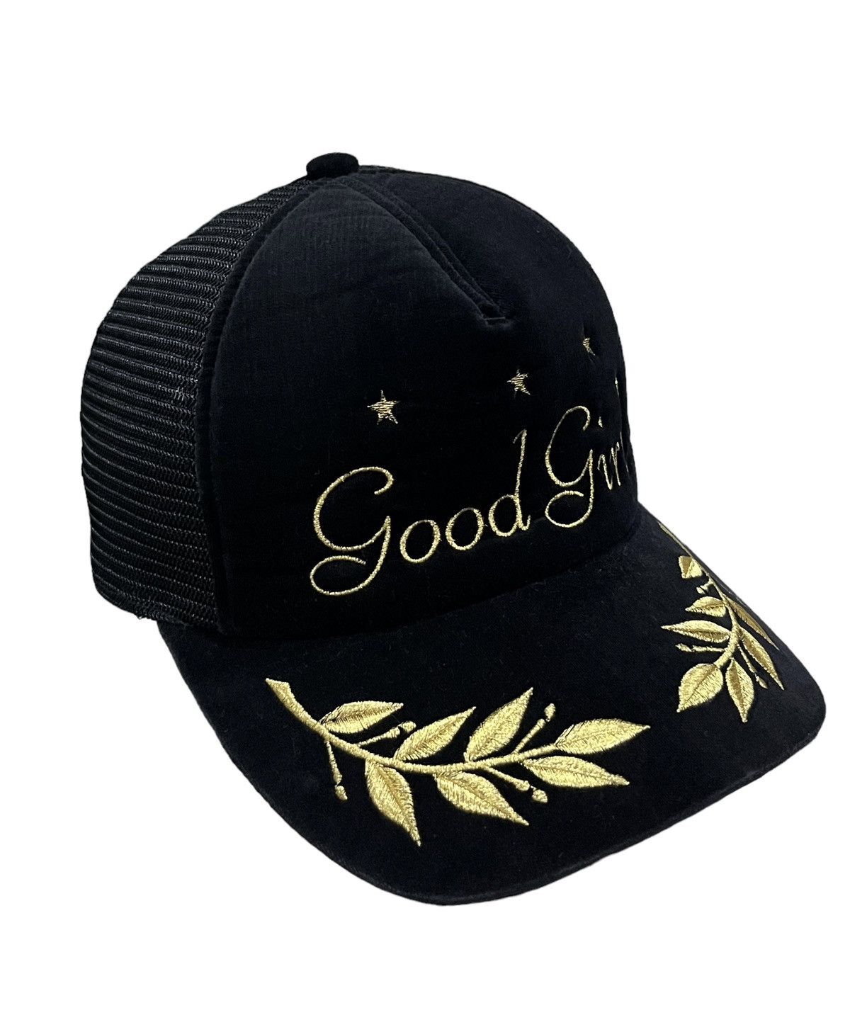 Velvet FYE🔥90’s GOOD GIRL Hybrid Velvet Trucker Hat Hysteric Style Size ONE SIZE - 5 Thumbnail