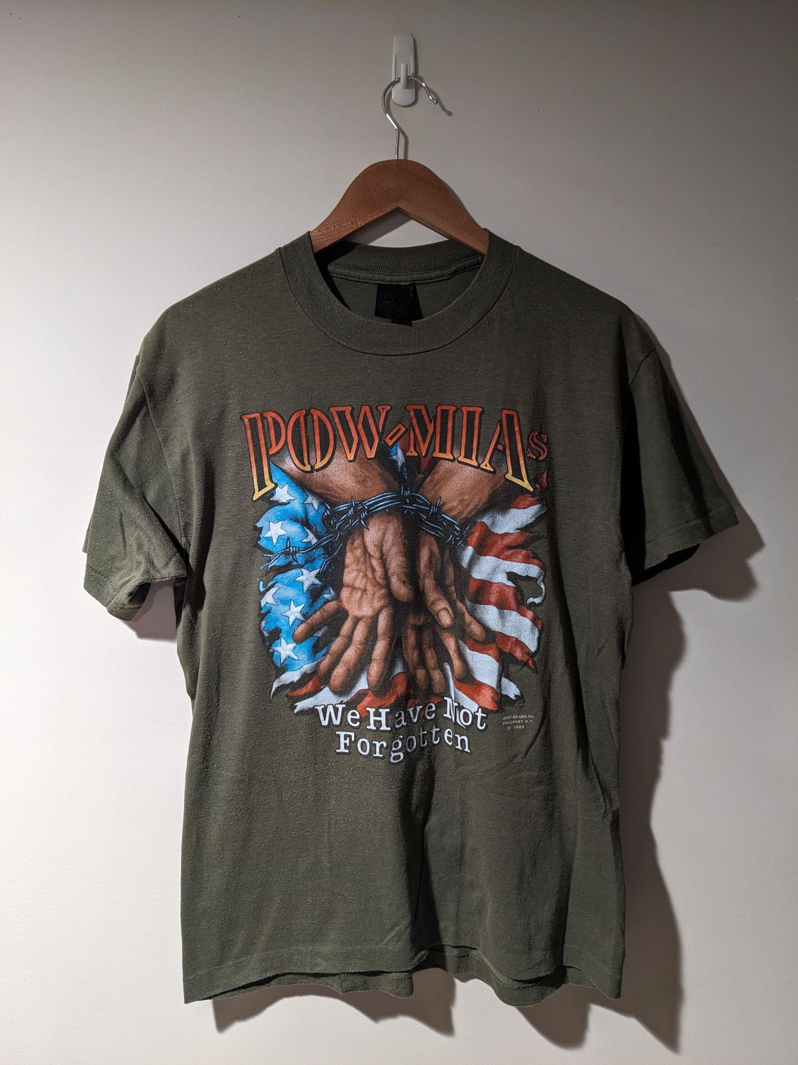 Harley Davidson Vintage 1989 POW-MIA We Have Not Forgotten 3D-Emblem T-Shirt Size US L / EU 52-54 / 3 - 1 Thumbnail
