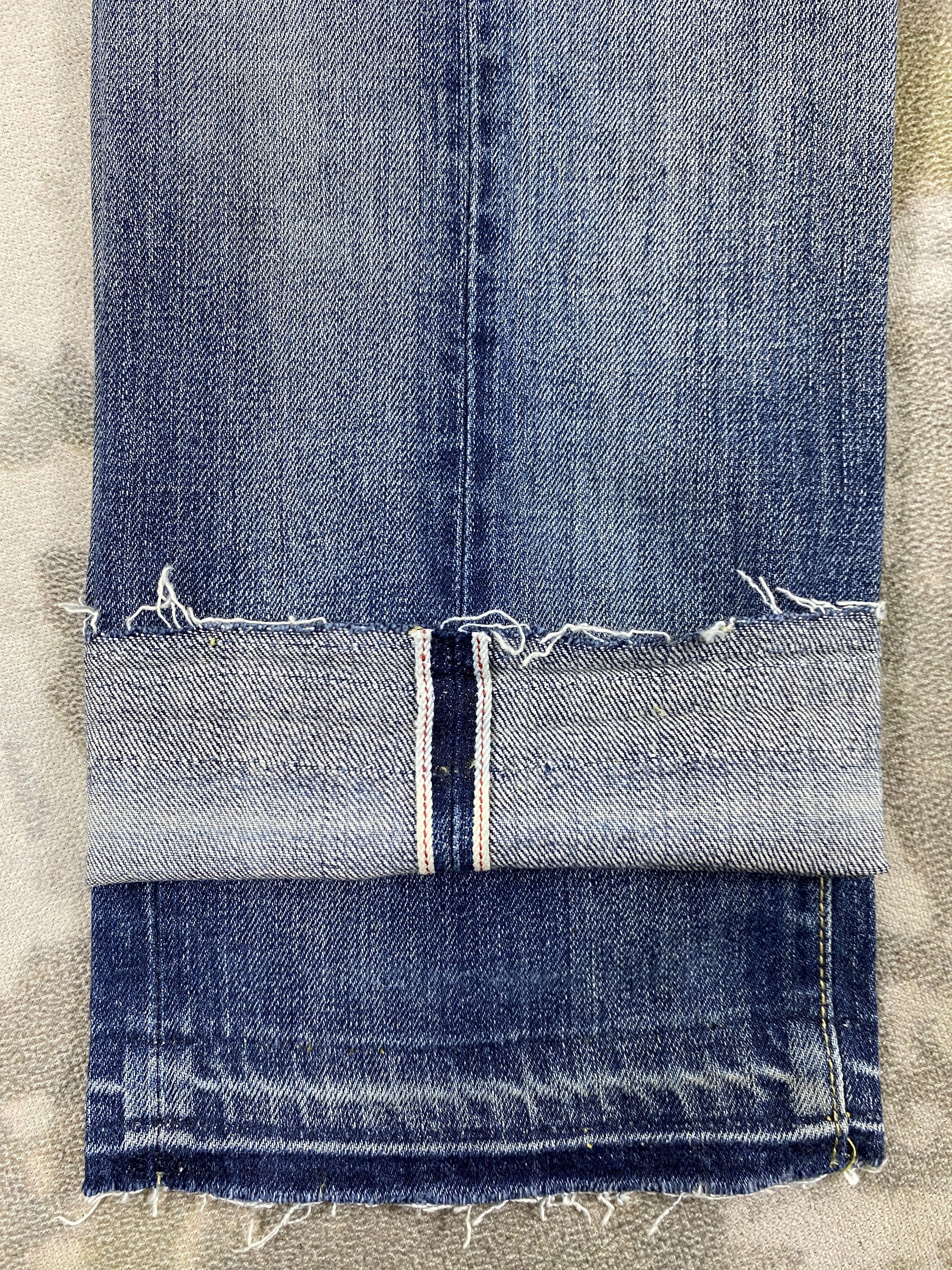 Japanese Brand Redline Distressed Blue Uniqlo Jeans 31x31.5 Denim- JN3752 Size US 31 - 13 Thumbnail