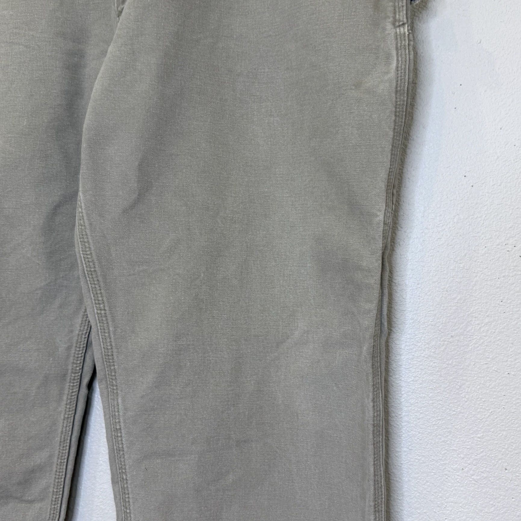 Carhartt VINTAGE Carhartt Carpenter Pants Mens 44x30 Beige Duck Dungaree Fit 100% Cotton B11 Workwear Size US 44 / EU 60 - 3 Thumbnail