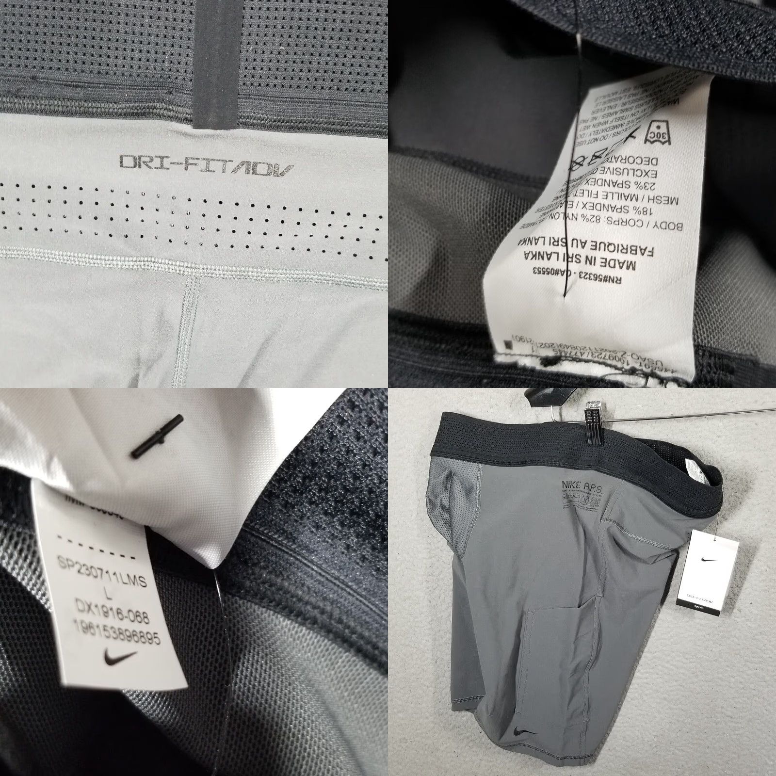 Nike Nike Dri-FIT ADV Athletic Shorts Adult Large Gray Mens Breathable Quick Dry Size US 33 - 8 Thumbnail