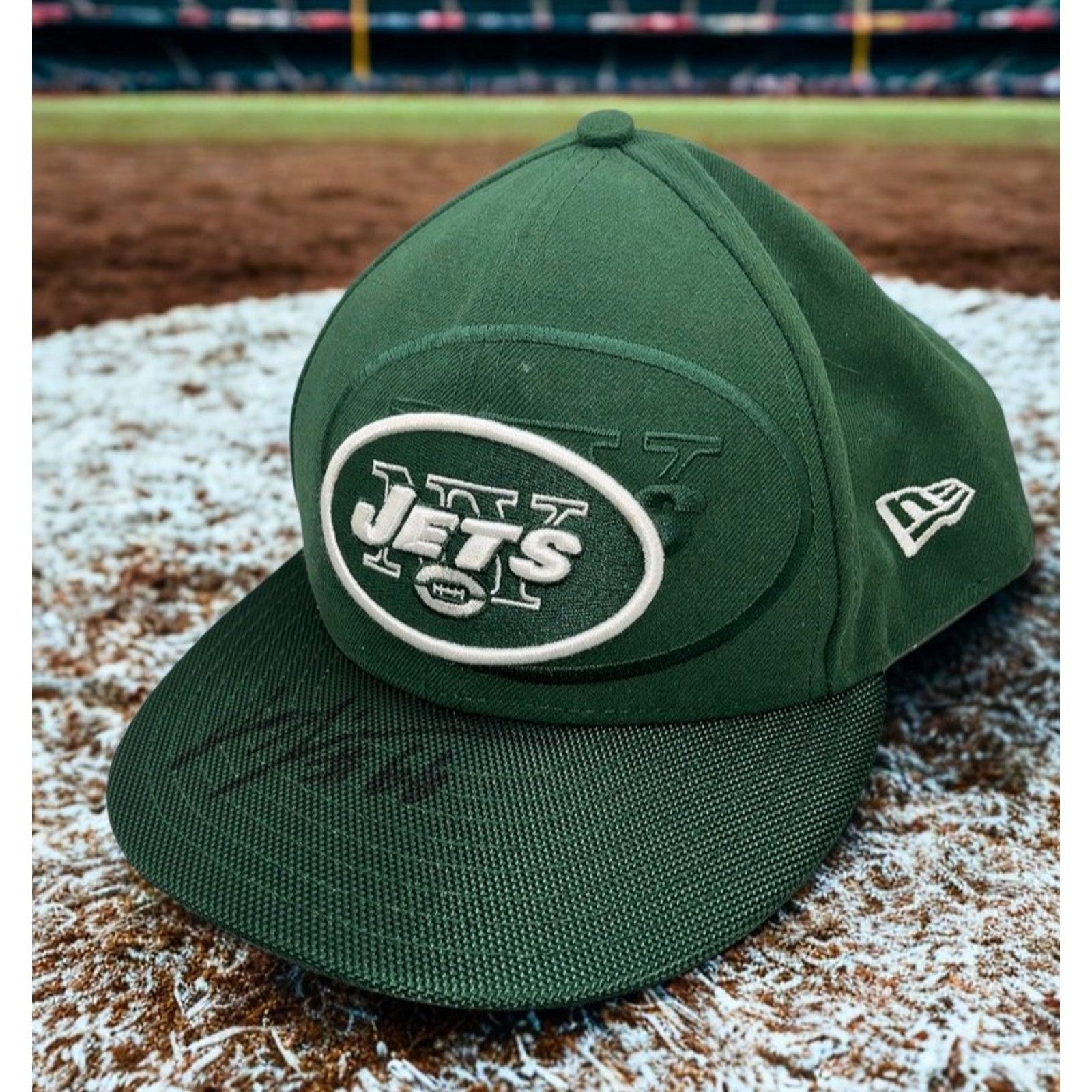 New Era New York Jets Joe Tippmann Signed 59FIFTY Fitted Hat 7 3/4 Size ONE SIZE - 18 Thumbnail