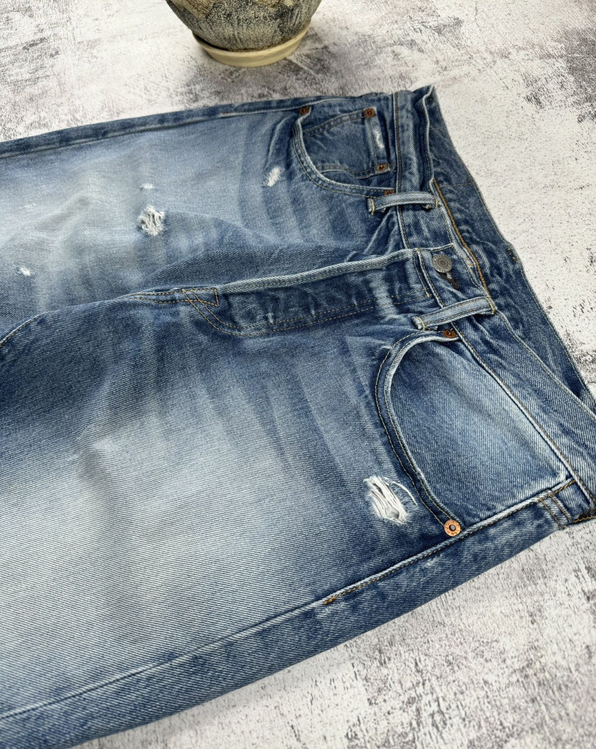 Levi's Vintage Levis 501 Distressed Y2K Avant Garde Pants Jeans Size US 30 / EU 46 - 7 Thumbnail