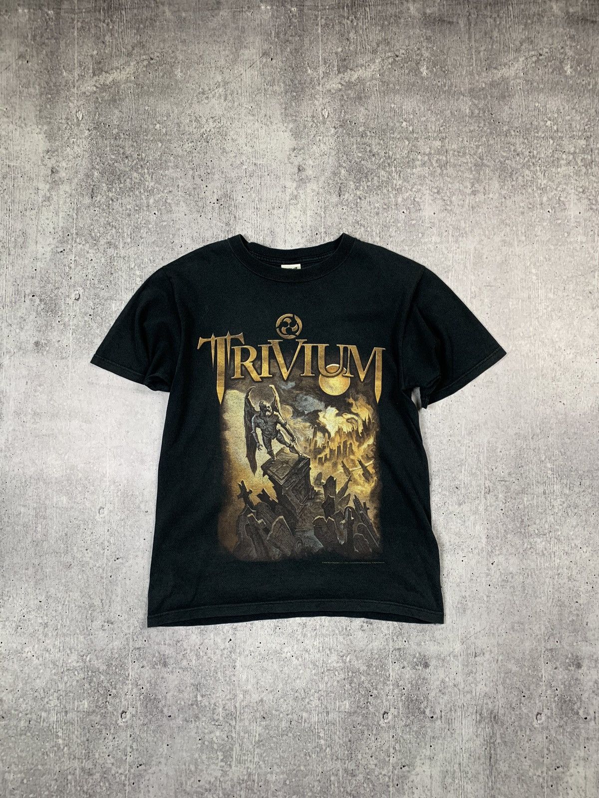 Pre-owned Band Tees X Vintage Trivium 2006 Crusade Tour Tee Metal Band T Shirt In Gray