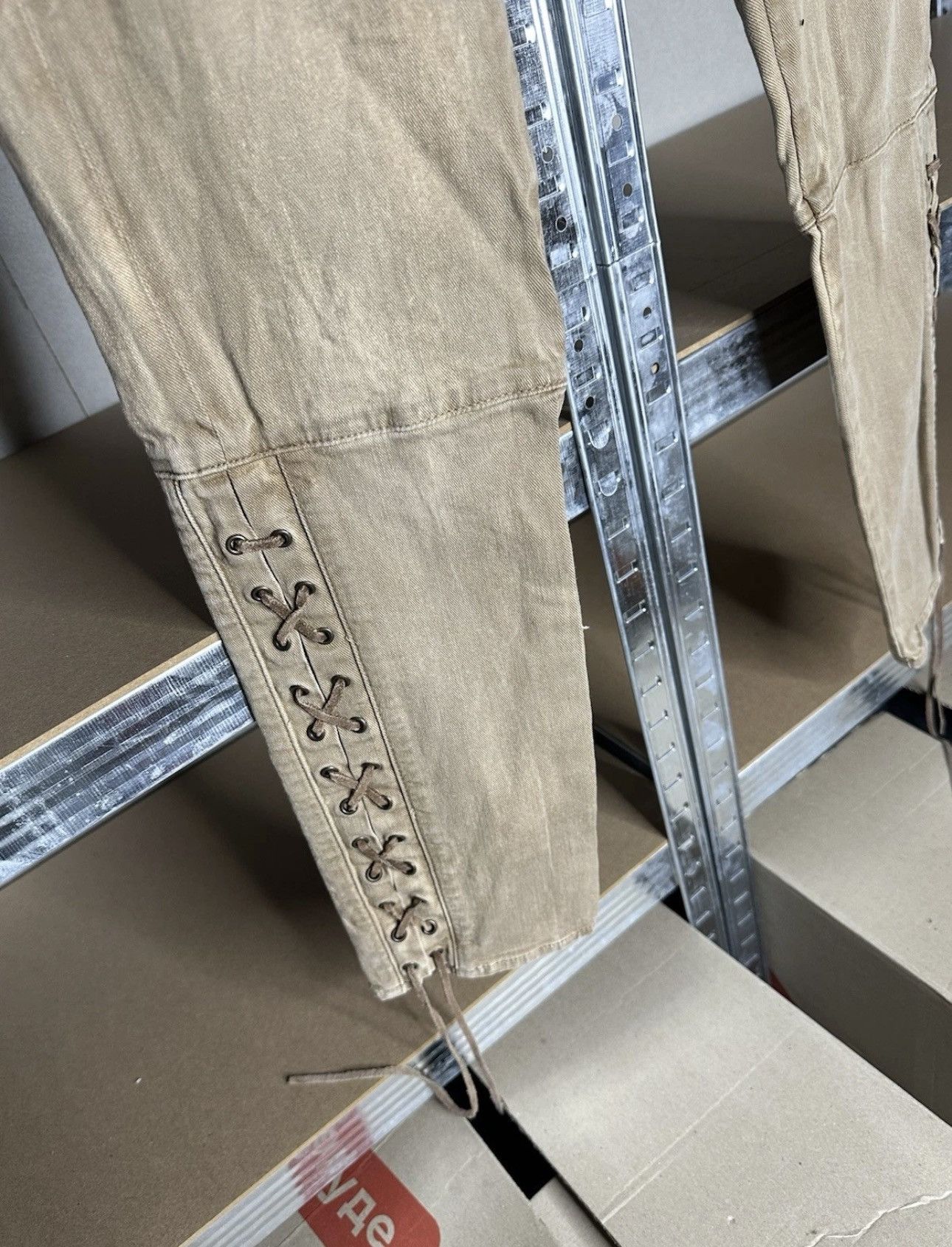 Polo Ralph Lauren Polo Ralph Lauren Western Country Lace Up Skinny Pants Tan Size 28" / US 6 / IT 42 - 4 Thumbnail