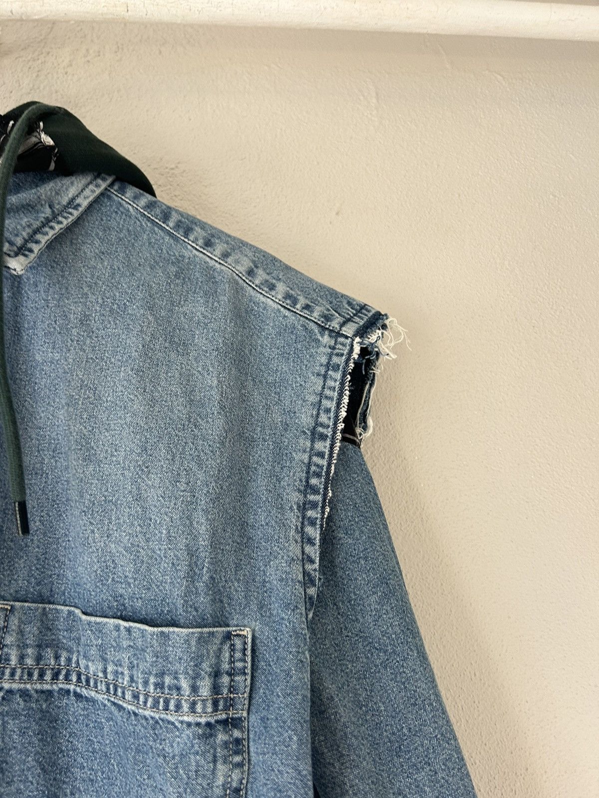 Balenciaga Layered Denim and Flannel Shirt w/ Removable Denim Vest Size US M / EU 48-50 / 2 - 4 Thumbnail