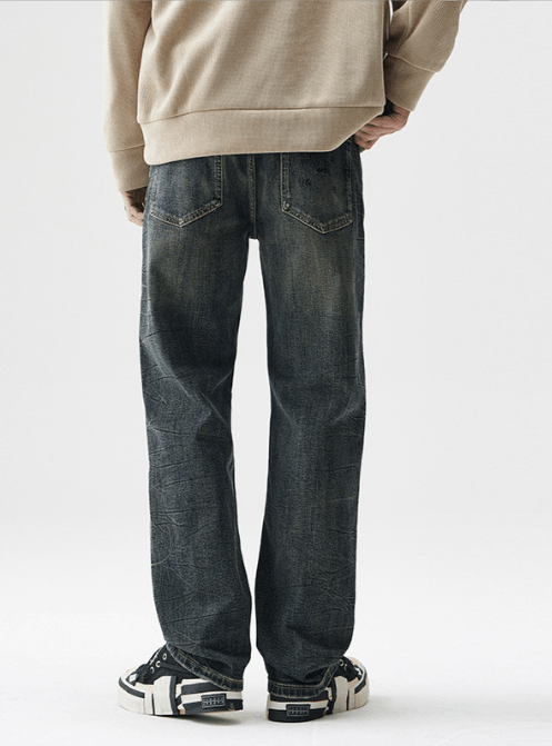 Japanese Brand American retro trend distressed straight jeans Size US 32 / EU 48 - 4 Thumbnail