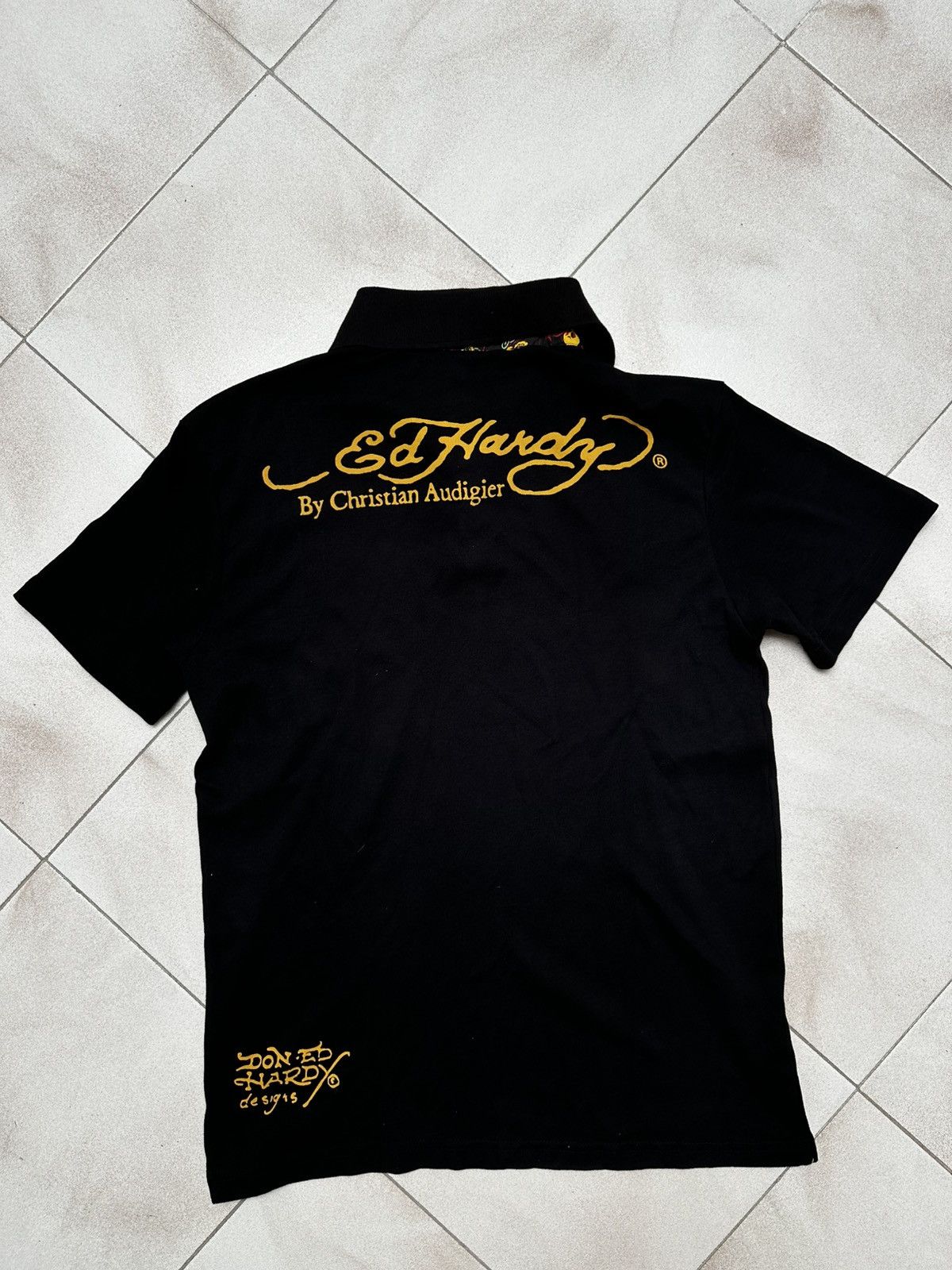 Christian Audigier × Ed Hardy × Japanese Brand Ed Hardy Vintage Tattoo Graphic Polo Shirt Size US L / EU 52-54 / 3 - 6 Thumbnail