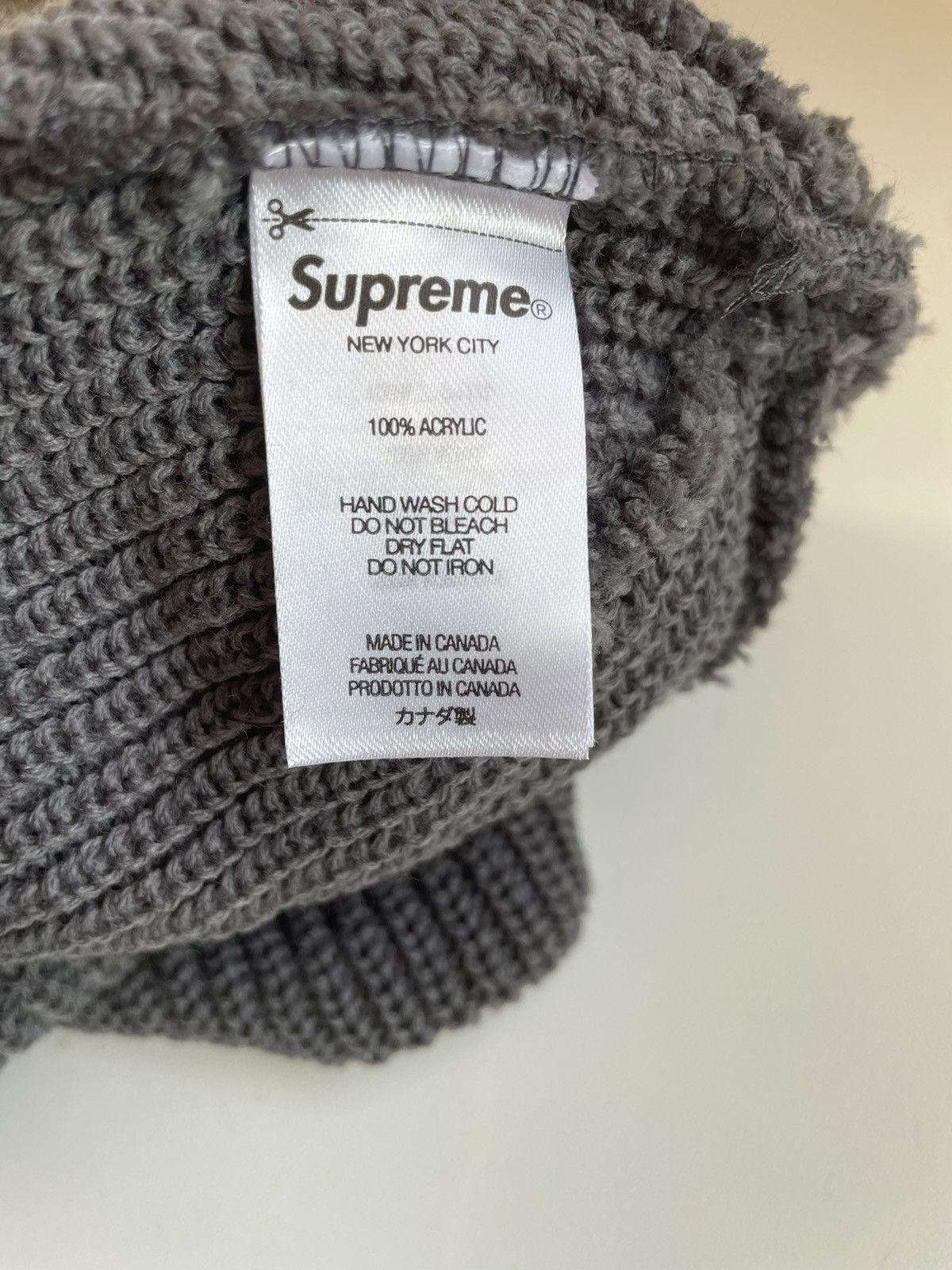 Supreme FW22 Loose Gauge Beanie ANTHRACITE Size ONE SIZE - 3 Thumbnail