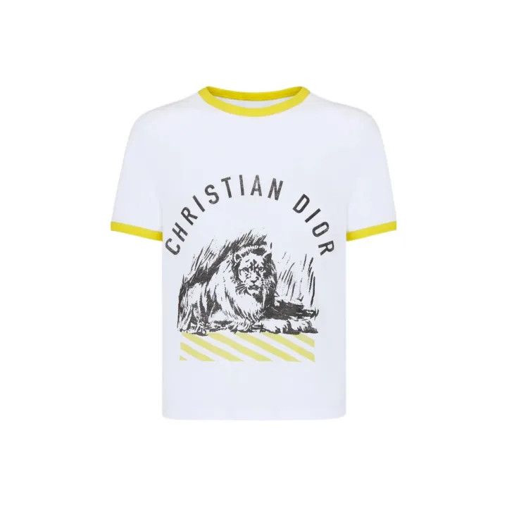 Dior Dior Lion Print Short Sleeve T-Shirt 0079 Size S / US 4 / IT 40 - 1 Thumbnail